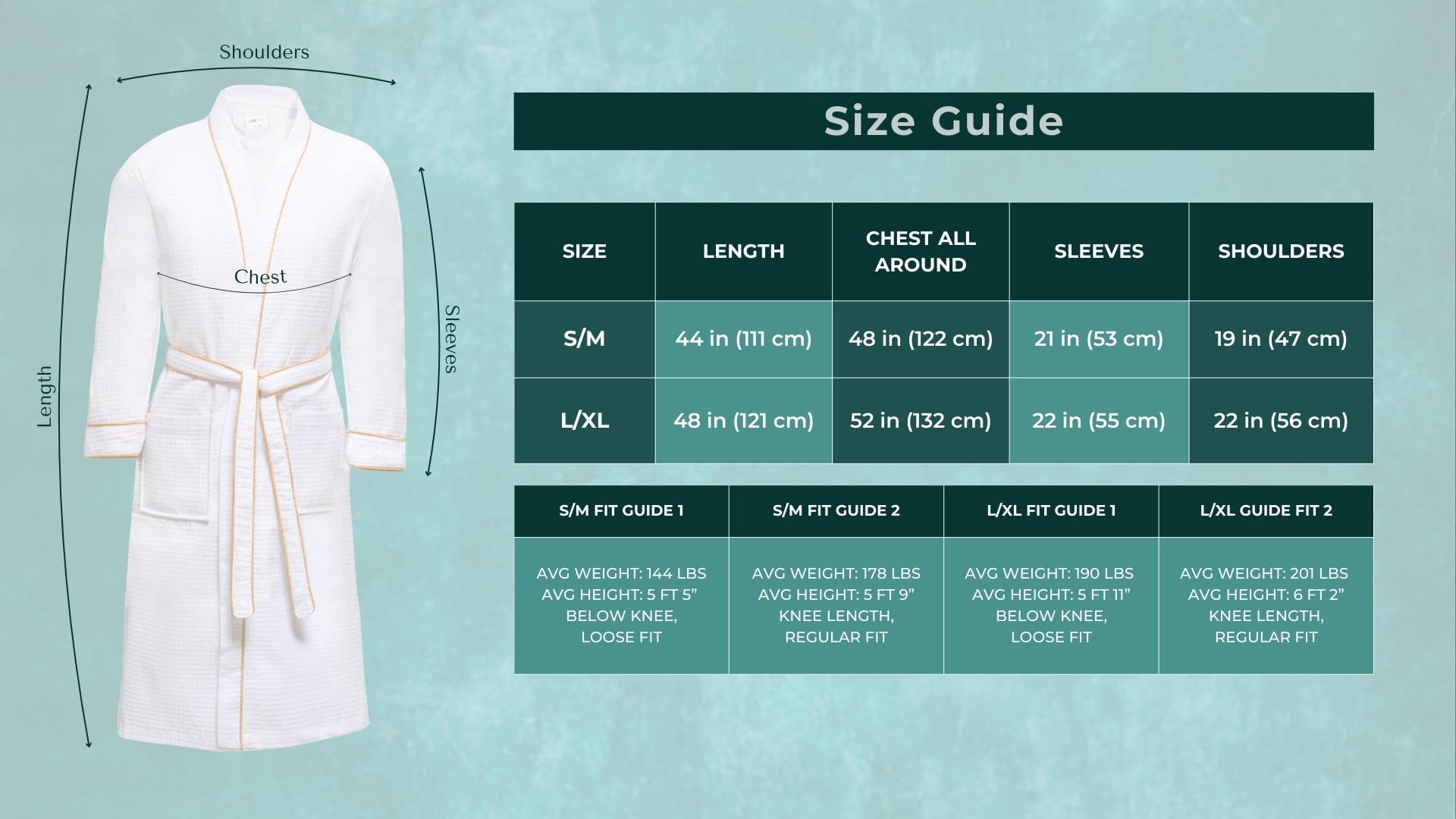 Looperry Unisex White Waffle Bathrobe with Dyed Satin Piping - Luxurious Lightweight Shower Robe in Organic Cotton Polyester Blend for Spa, Hotel & Home Relaxation