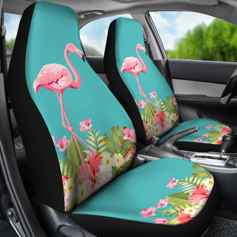 Stylish Flamingo Print Car Seat Covers - Perfect Gift for Women & Car Lovers - Waterproof & Universal Fit for Cars, SUVs, Trucks - Great for Road Trips, Beach Outings & Summer Adventures