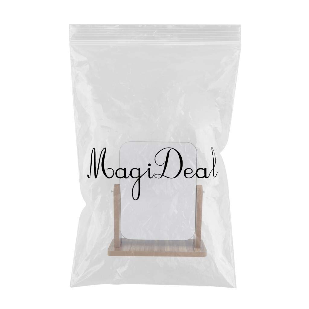 Trendy Retail® Portable Compact Cosmetic Mirror with Wooden Base - HD Tabletop Makeup Mirror for Travel & Home Vanity - Perfect for Makeup Application, Skincare Routine, and Professional Salon Use