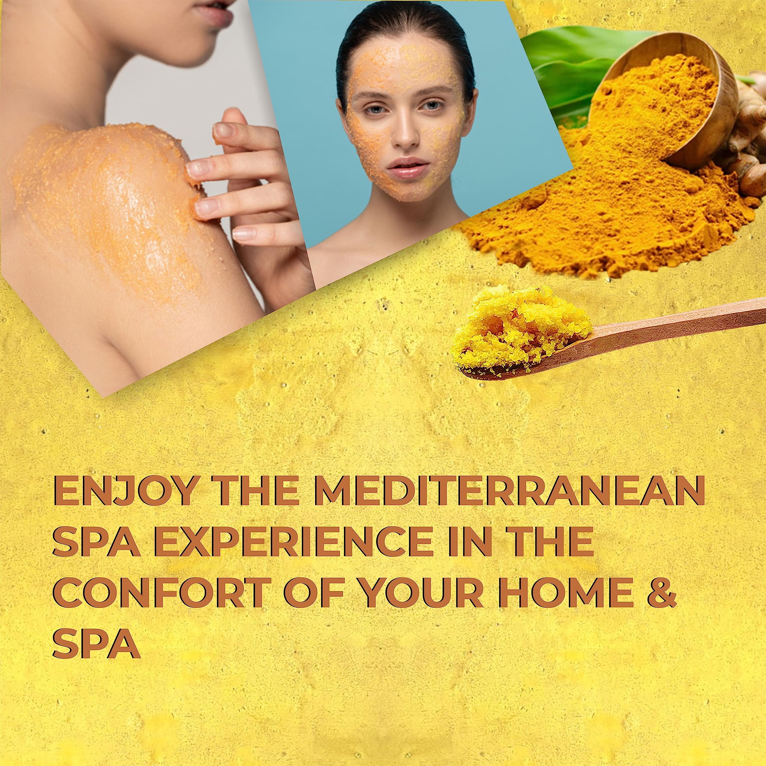 Brightening Turmeric Sugar Body Scrub for Dark Spots - Exfoliating & Glowing Skin Care - Perfect for Spa Day & At-Home Self Care Routine
