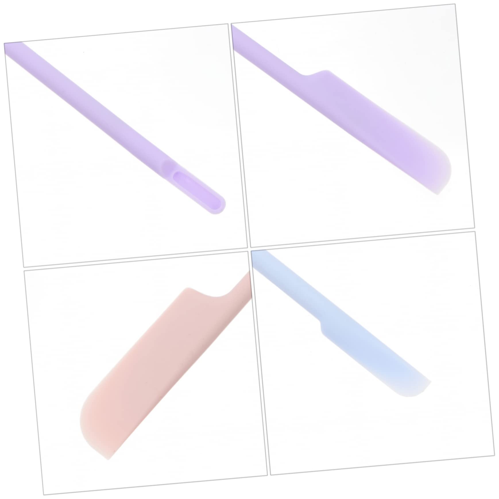 FOMIYES 9-Piece Reusable Silicone Spatula Set for Cream, Lotion, Makeup & Hair Products - Easy to Clean, Dishwasher Safe - Perfect for Kitchen, Salon & DIY Beauty Projects