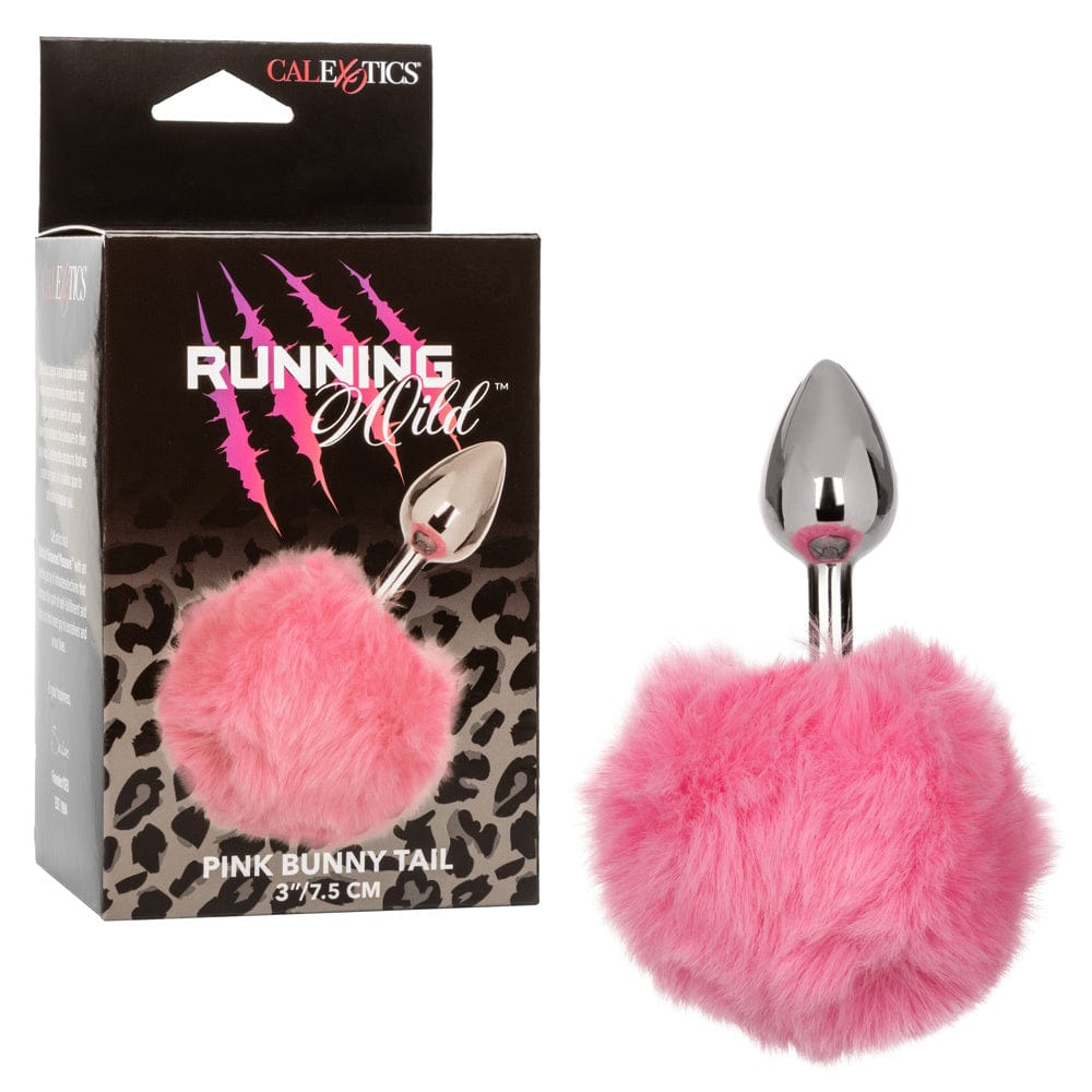 White Metallic Plug with Whimsical Fluffy Bunny Tail - Playful Running Wild Accessory for Cosplay, Rave Parties & Adult Fun