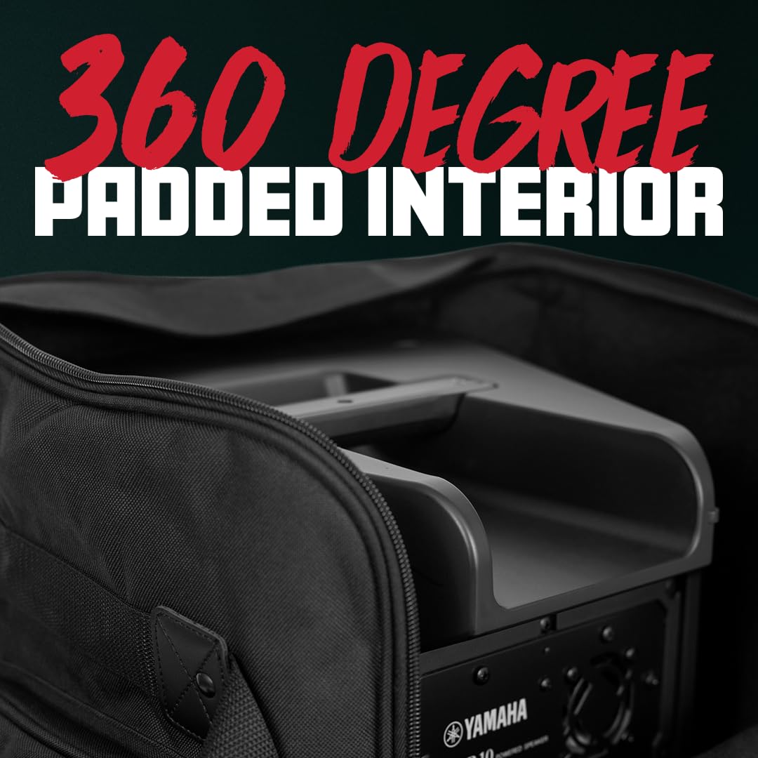 Gator GPA-TOTE10 Heavy-Duty 10-Inch Speaker Tote Bag - Durable Protective Carrying Case for PA Systems, DJ Equipment & Live Sound Gear - Perfect for Gigs, Concerts & Studio Use