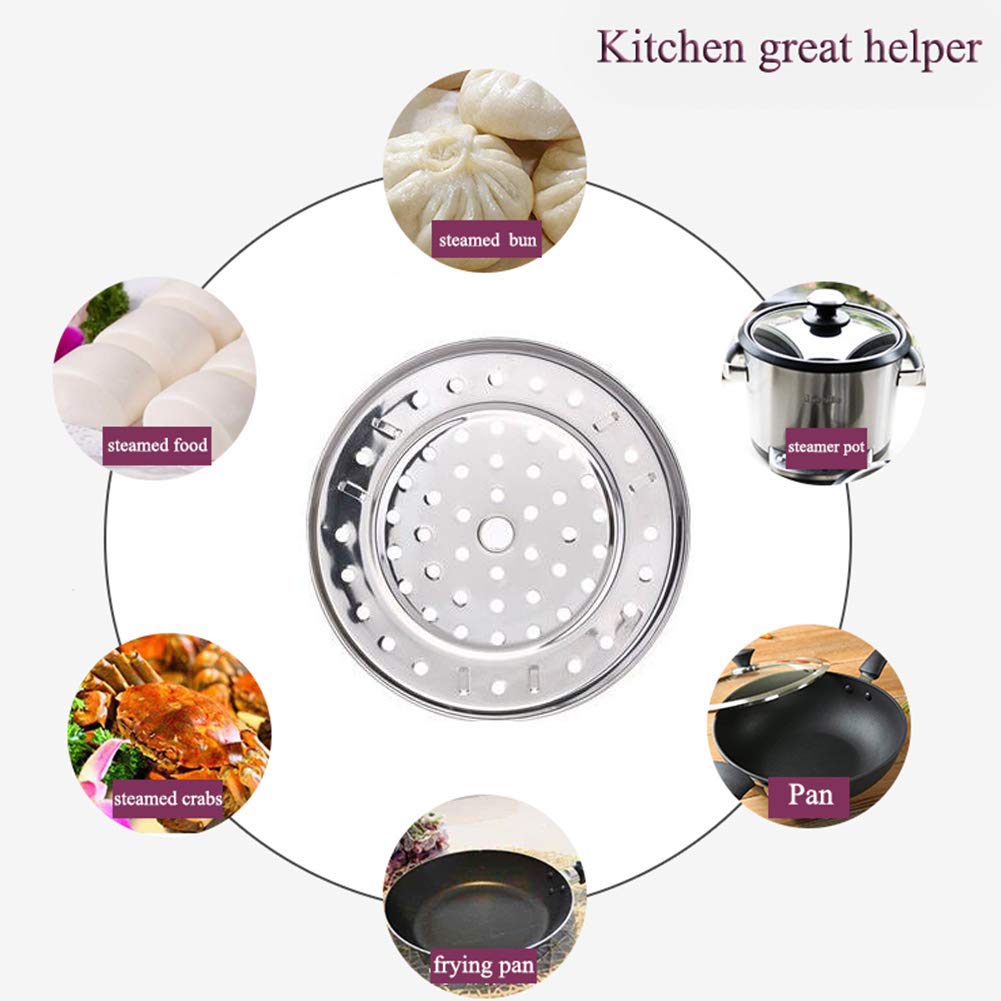 Stainless Steel Steamer Rack Set - 3 Pack with Clip (7.6