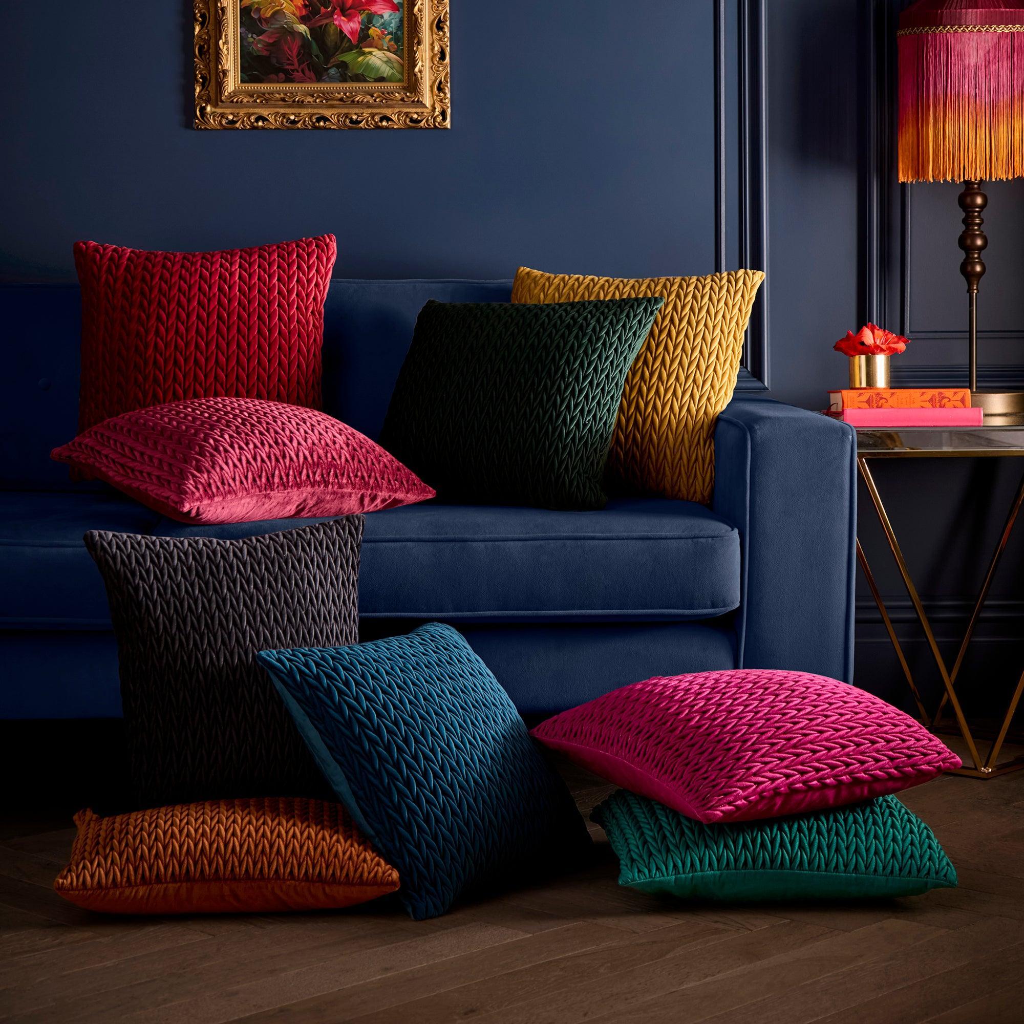 Laurence Llewelyn Bowen Amory Cushion - Jade Green Luxury Throw Pillow Cover for Sofa, Bed & Home Decor - Perfect for Living Room, Bedroom & Office Accent