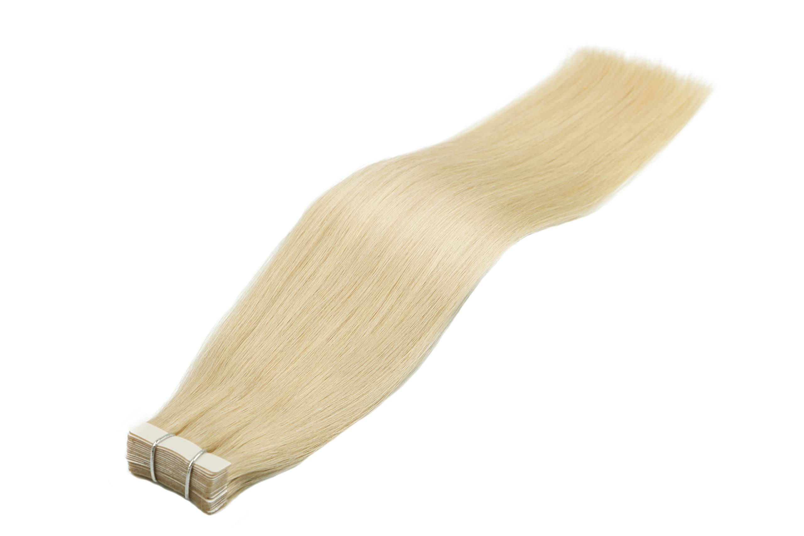 20pcs Platinum Blonde Tape in Hair Extensions 18 Inch - 100% Real Human Hair for Soft & Natural Look | Perfect for Daily Wear, Parties & Special Occasions
