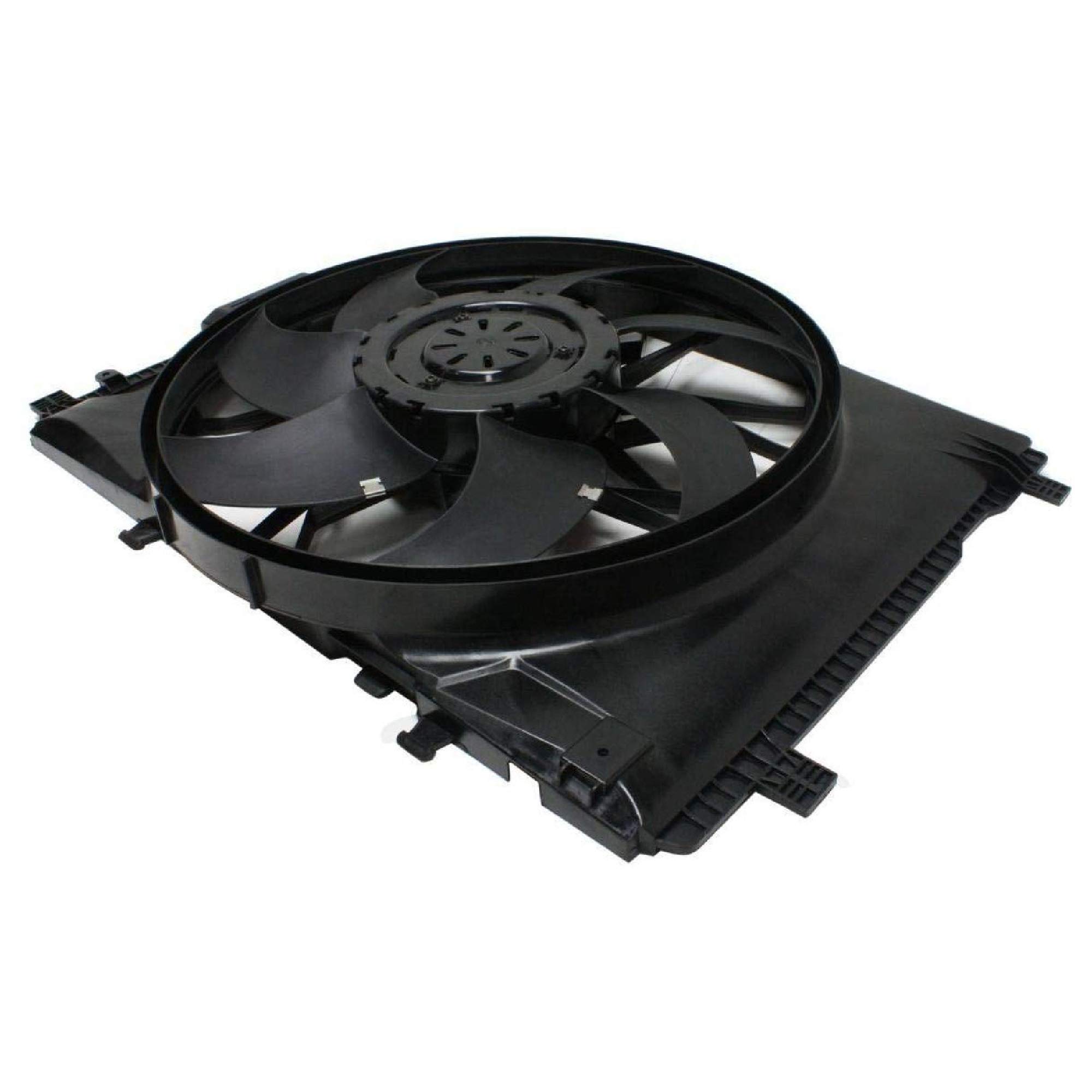 BOXI 621-373 High Performance Brushless Radiator Cooling Fan Assembly - Compatible with Mercedes-Benz W204 C250 C300 C350 C63 AMG, W212 E350 E550 E63 AMG, GLK250 GLK350, SLK250 SLK350 (Replacement for OEM 2045000293) - Perfect for Engine Cooling & Overheating Prevention