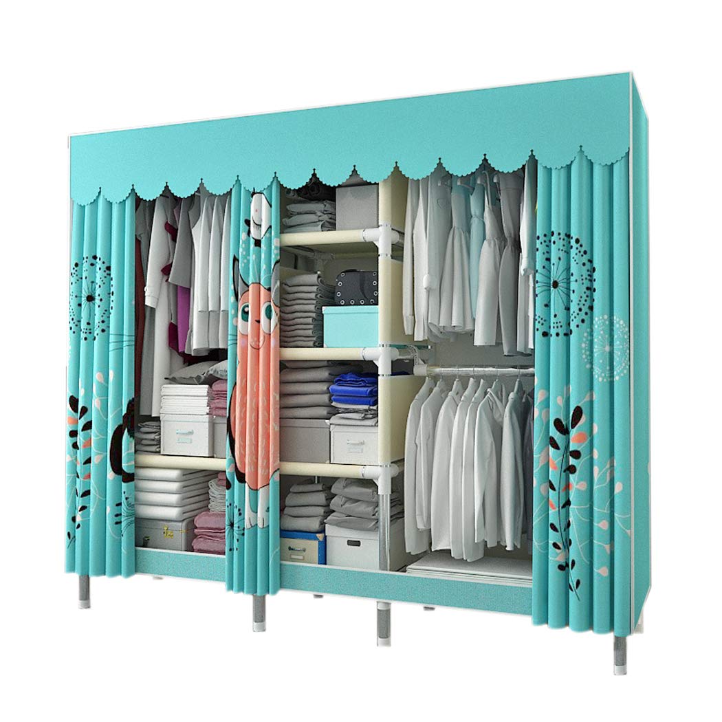 DPPAN Portable Wardrobe Closet Organizer with Zipper & Hanging Rod - 79x18x67 Inches, Foldable Clothes Storage for Bedroom, Washable Fabric - Perfect for Small Spaces, Dorm Rooms & Temporary Closet Solutions