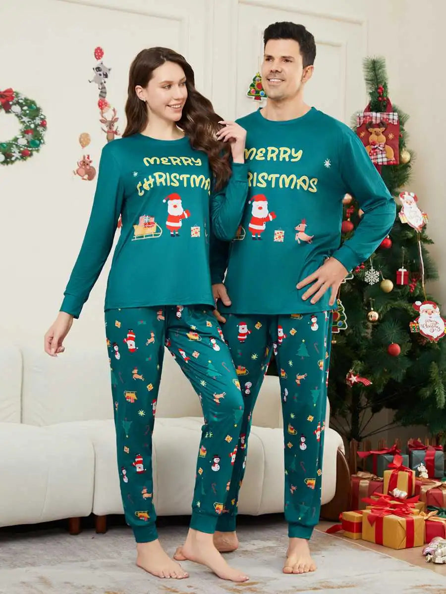 **Matching Family Christmas Pajamas Sets - Printed Holiday Pjs for Couples, Kids & Adults - Cozy Christmas Eve & Festive Sleepwear**