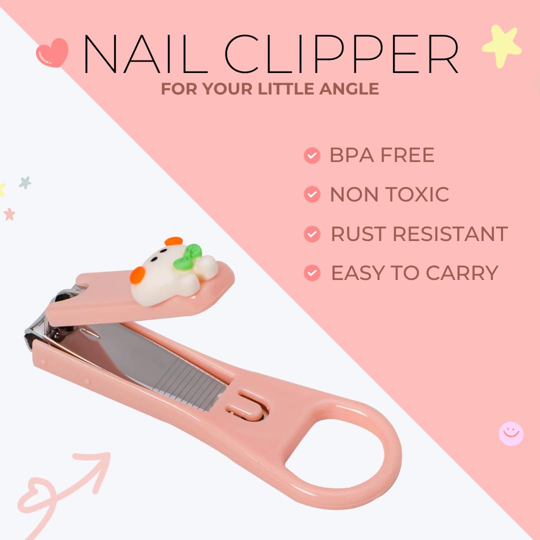 Premium 3D Design Nail Clipper - Super Sharp & Sleek Manicure Tool for Home, Travel & Grooming Kit (White Rabbit)