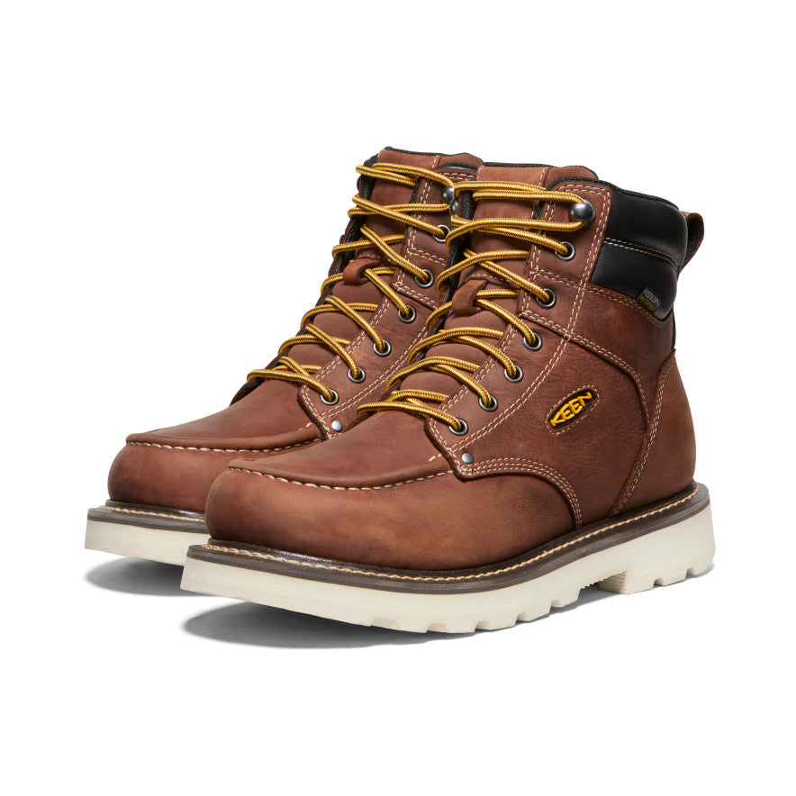 **Men's Cincinnati 6 Waterproof Soft Toe Work Boots - 90° Heel, Tuscan Red/Sandshell - Durable & Comfortable for Construction, Hiking & Outdoor Work**