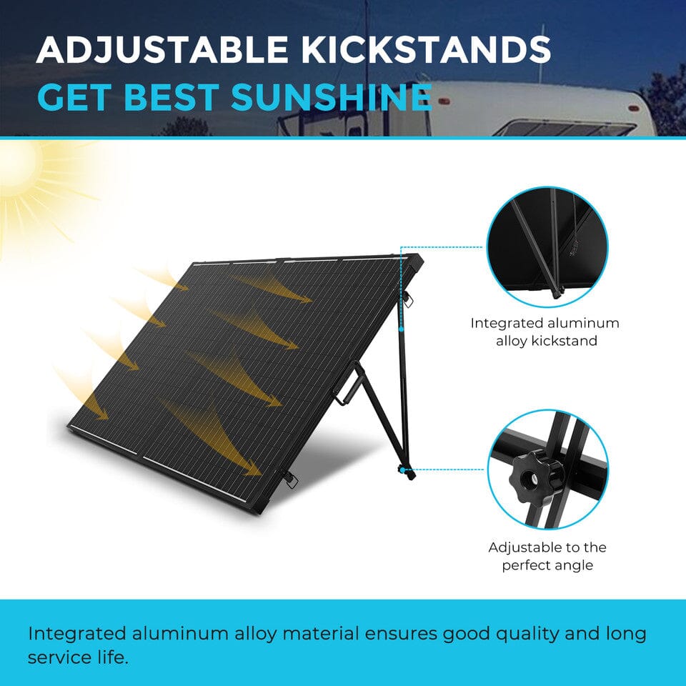 Renogy 200W 12V Monocrystalline Foldable Solar Panel Kit with Charge Controller - Portable Power for Camping, RV, Boating & Off-Grid Living