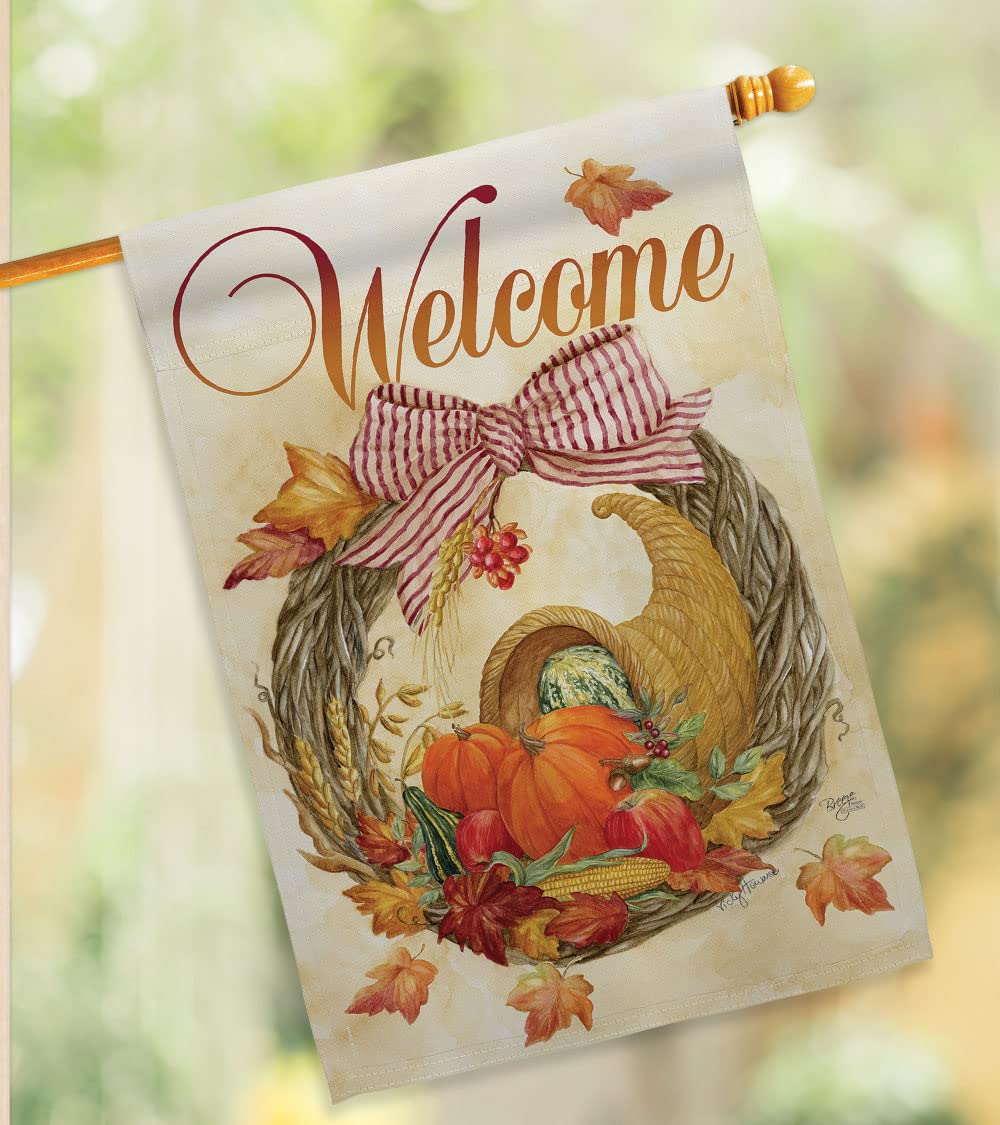 Fall Harvest Cornucopia Wreath Kit - Home & Garden Decor for Autumn