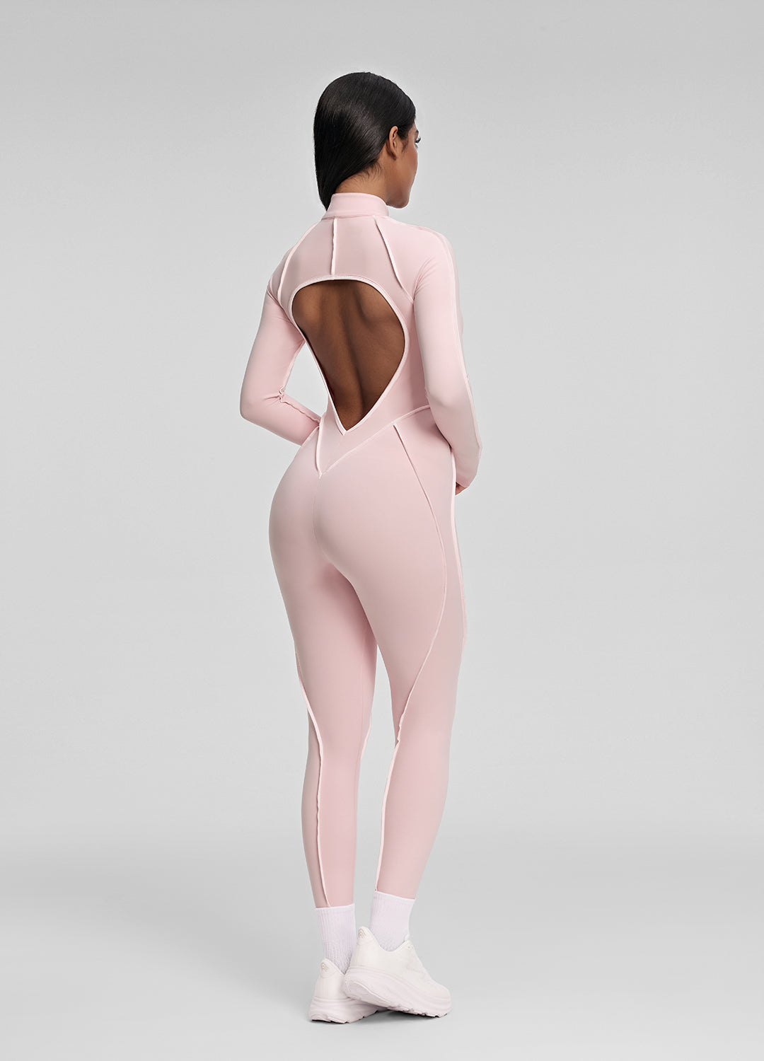 Seamless Contour Stitch Catsuit for Women - Stretchy Full Bodysuit for Dance, Yoga & Performance Wear