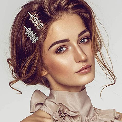 FAMEZA 10 Pack Crystal Letter Hair Clips - Rhinestone Bling Hairpins for Women, Luxury Hair Accessories with Sparkling Letters (A-Z), Perfect for Parties, Weddings, Prom and Everyday Glam