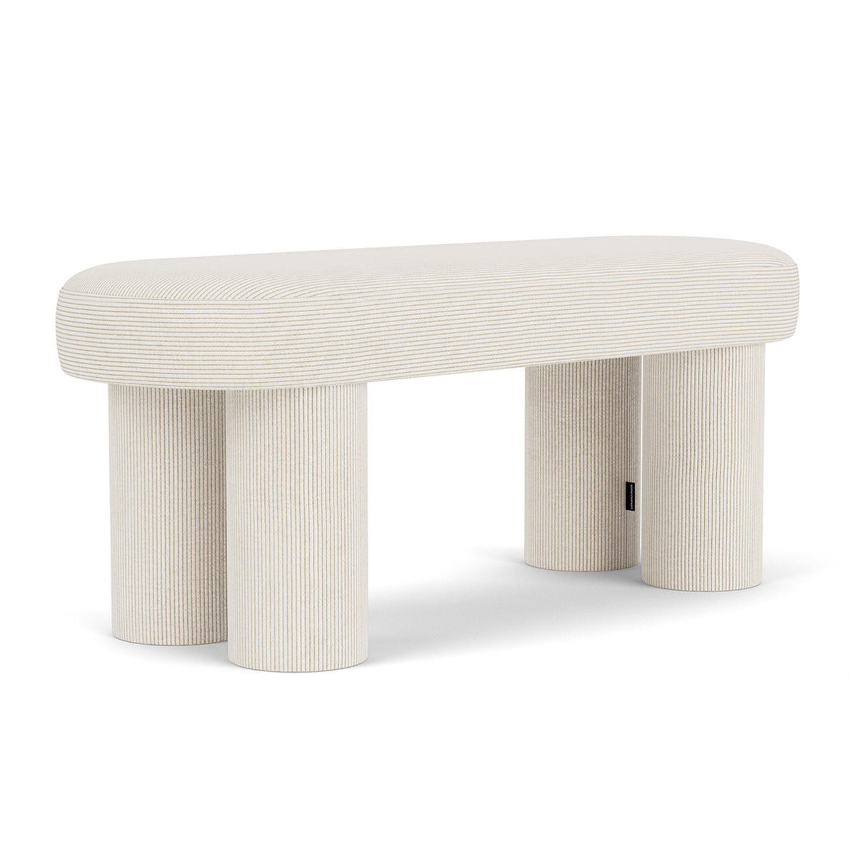 Charlie Velvet Bench - Luxurious Velvet Upholstered Bench with Sturdy Wooden Legs for Living Room, Bedroom, or Entryway Decor