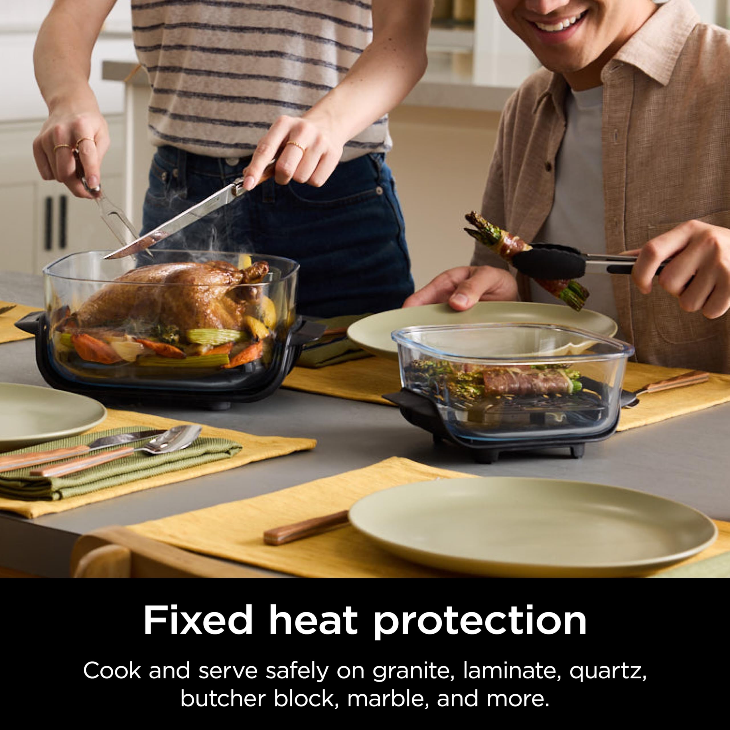Ninja Crispi Air Fryer - 4QT & 6 Cup Glass Containers with Lids | Microwave, Freezer & Dishwasher Safe | Non-Toxic Portable Cooking System for Air Frying, Baking & Meal Prep | Perfect for Small Kitchens, Dorms & RV Cooking