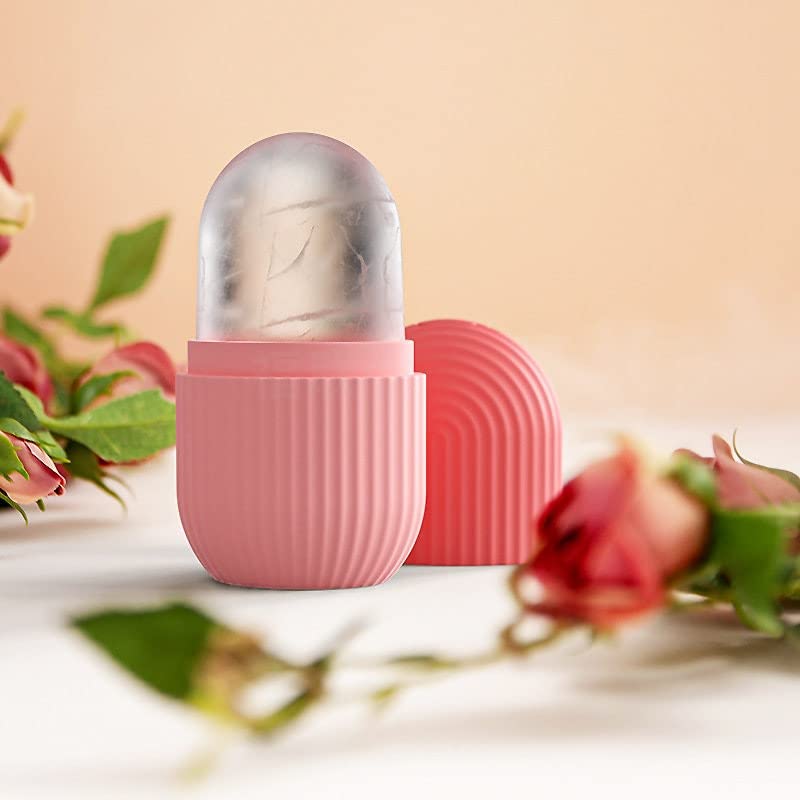 CONSONANTIAM Ice Roller For Face - Cooling Facial Massage Tool for Glowing Skin, Leakproof Design (Pink) - Reduce Puffiness & Dark Circles, Perfect for Morning Routine & Post-Workout Skin Care