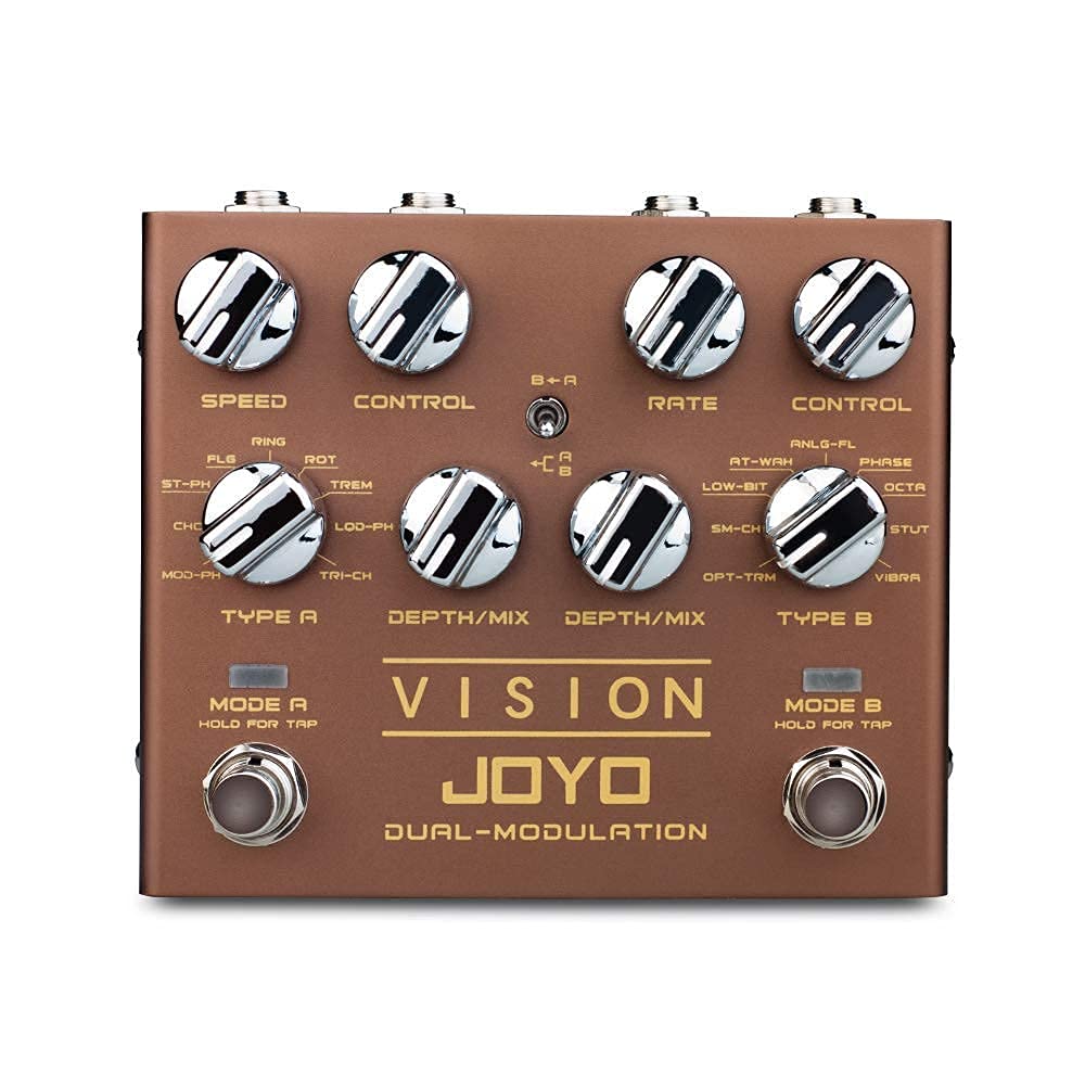 JOYO R-09 Dual Channel Modulation Multi Effects Guitar Pedal Bundle with 9V DC Power Supply (800mA-1A) - Perfect for Live Performances, Studio Recording & Guitar Effects Processing