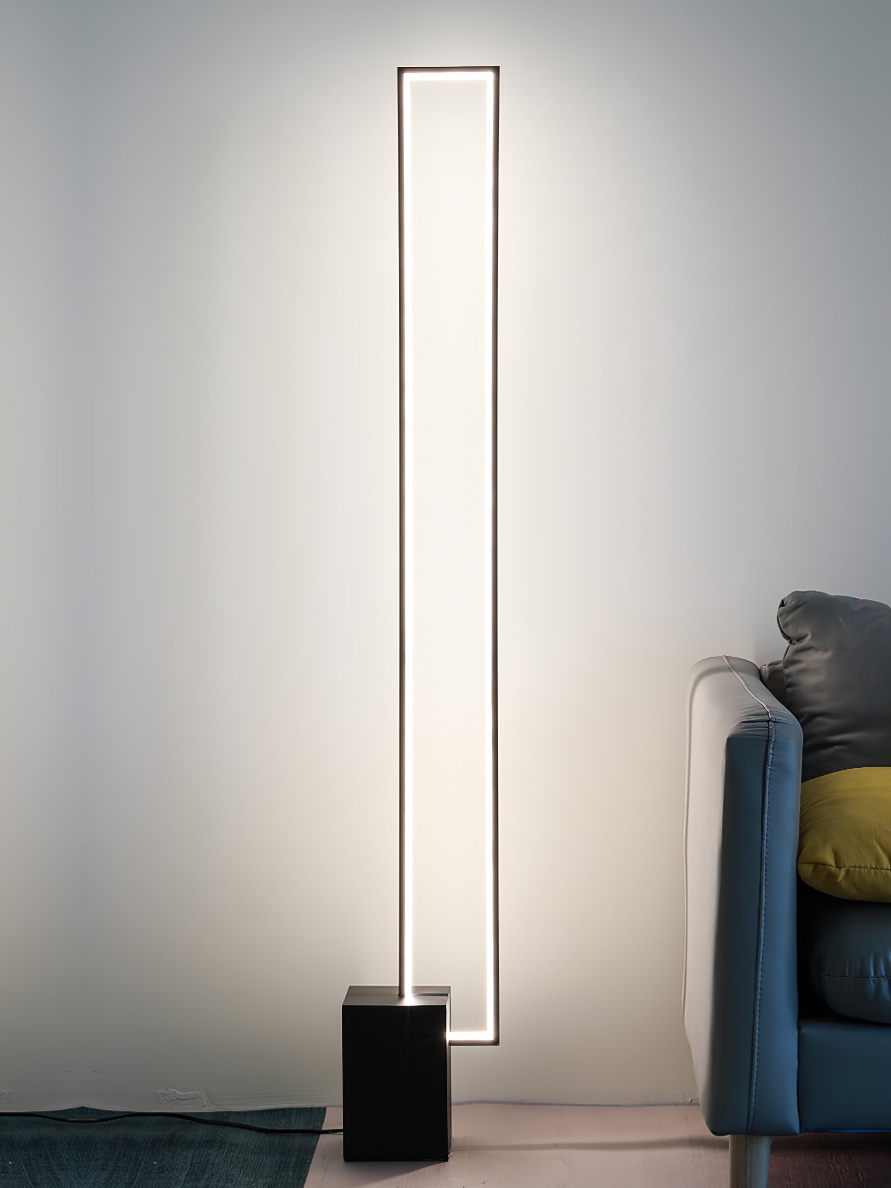 Modern LED Edge Floor Lamp with Adjustable Brightness - Perfect for Living Room, Bedroom, and Office Lighting