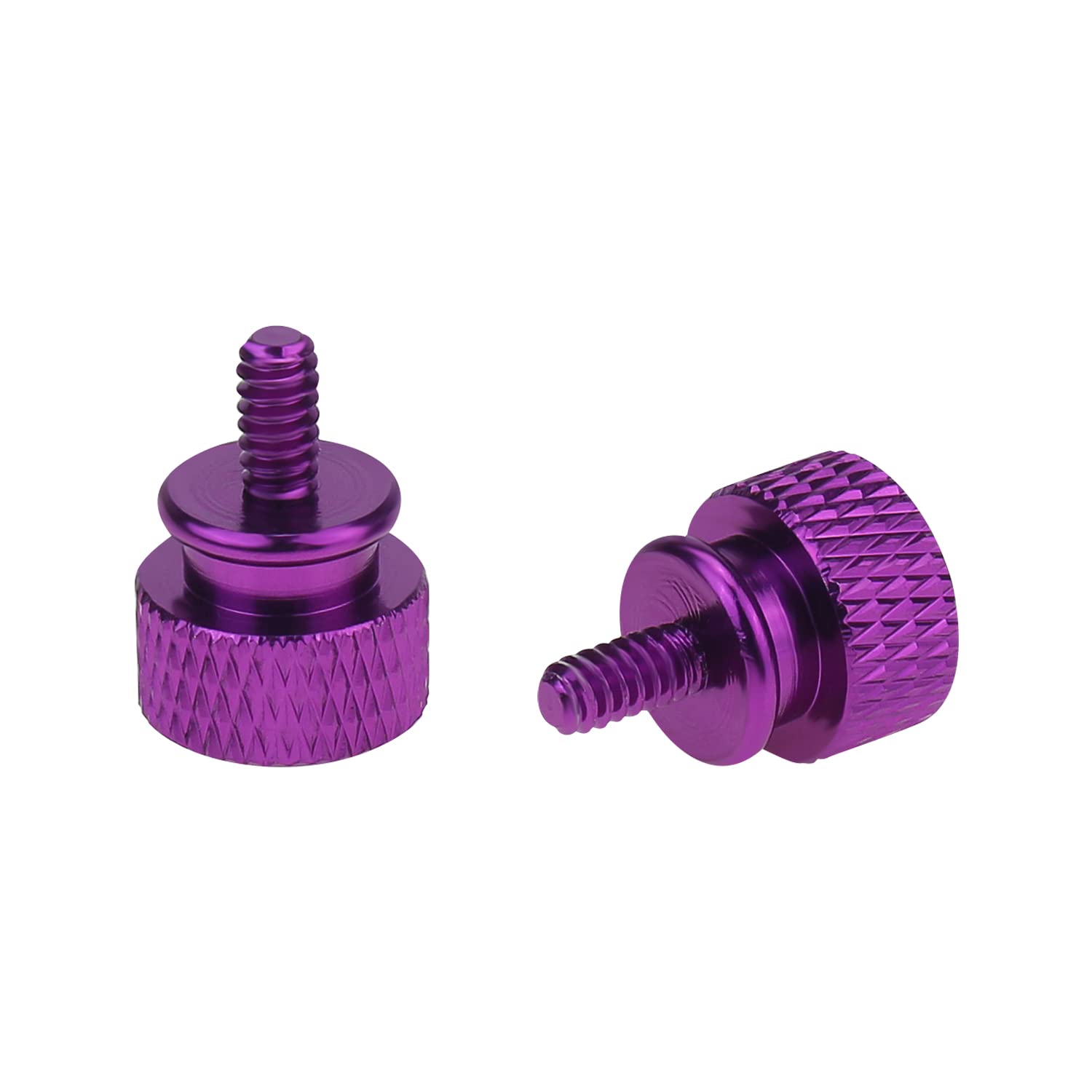 10-Pack 6-32 Thread Purple Anodized Aluminum Thumb Screws for PC Case, Cover, Power Supply & Hard Drives - Secure Computer Hardware Assembly & DIY PC Building Accessories