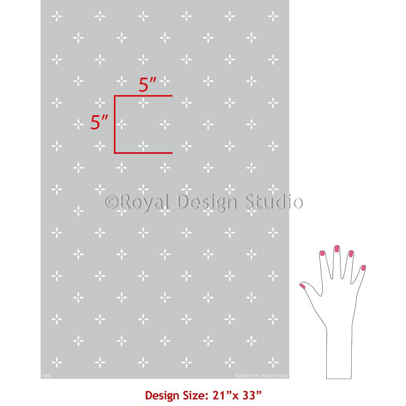 Swedish Flower Field Stencil - Reusable DIY Painting Template for Walls, Fabric & Crafts - Perfect for Home Decor, Scrapbooking & Wedding Invitations