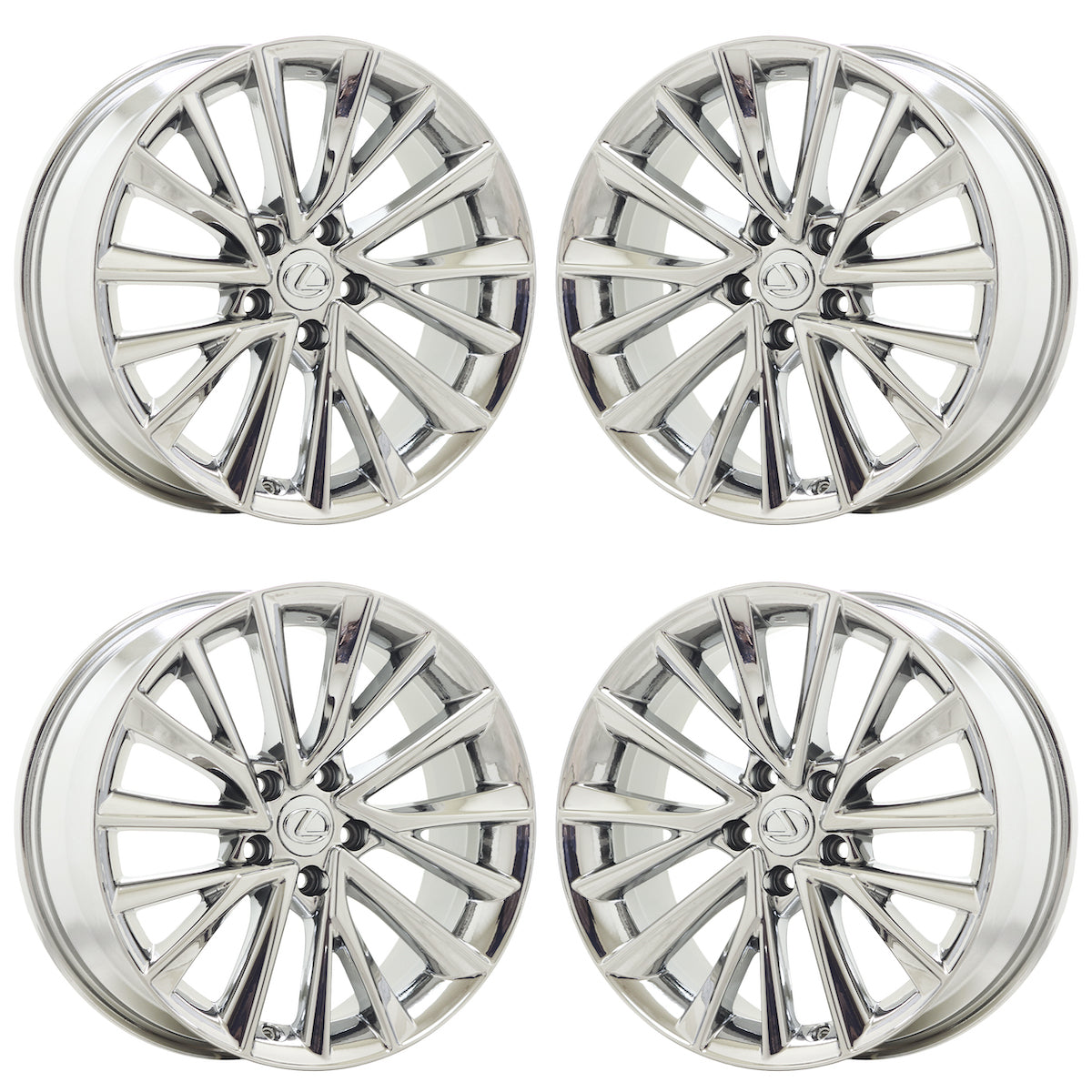 Lexus NX250 NX350 Bright Chrome Wheels Rims OEM Factory Set 74409 - Perfect for Luxury SUV Upgrades & Customization