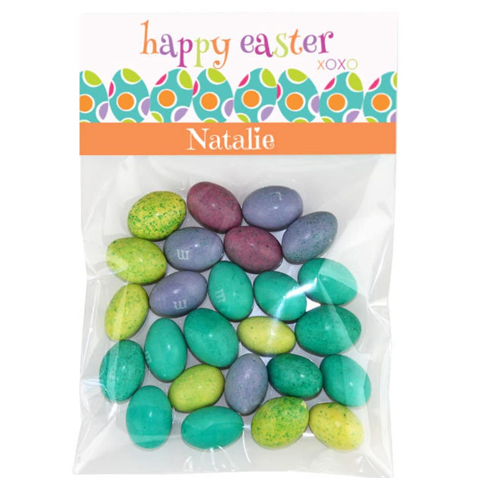 Fun Easter Eggs Candy Bag Toppers - Colorful Easter Treat Bags for Kids - Party Favors & Egg Hunt Gifts - Perfect for Easter Celebrations, Classroom Treats & Holiday Goodie Bags