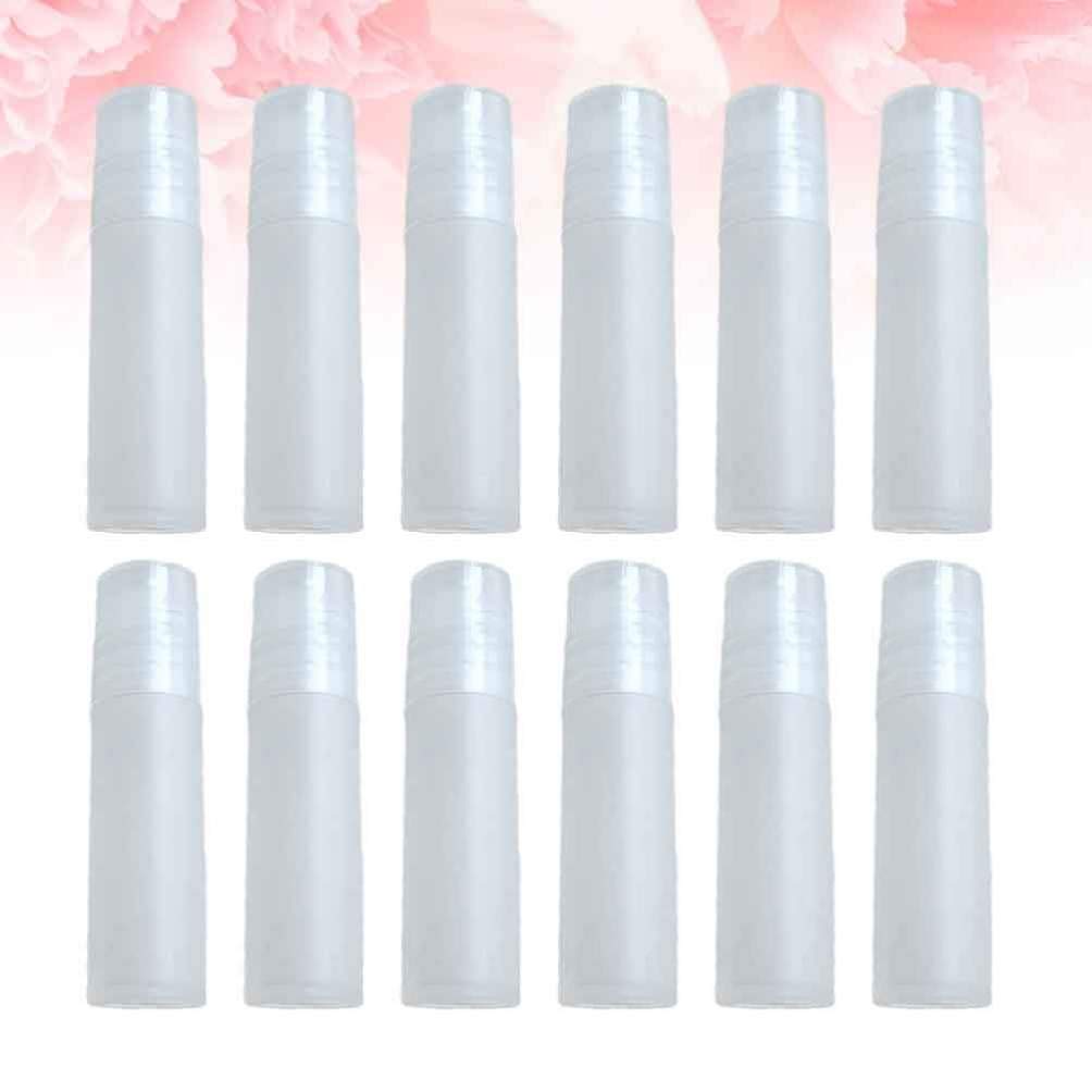 EXCEART 100pcs Essential Oil Roller Bottles - Perfume, Eye Cream & Makeup Roll-On Containers with White Pure Dew Design - Perfect for Aromatherapy, Skincare & DIY Beauty Products at Home or Salon