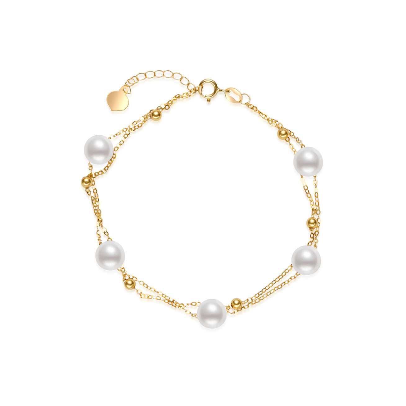 18K Solid Gold Freshwater Pearl Bracelet for Women | Elegant Jewelry Gift for Birthday, Anniversary & Special Occasions | KB00056