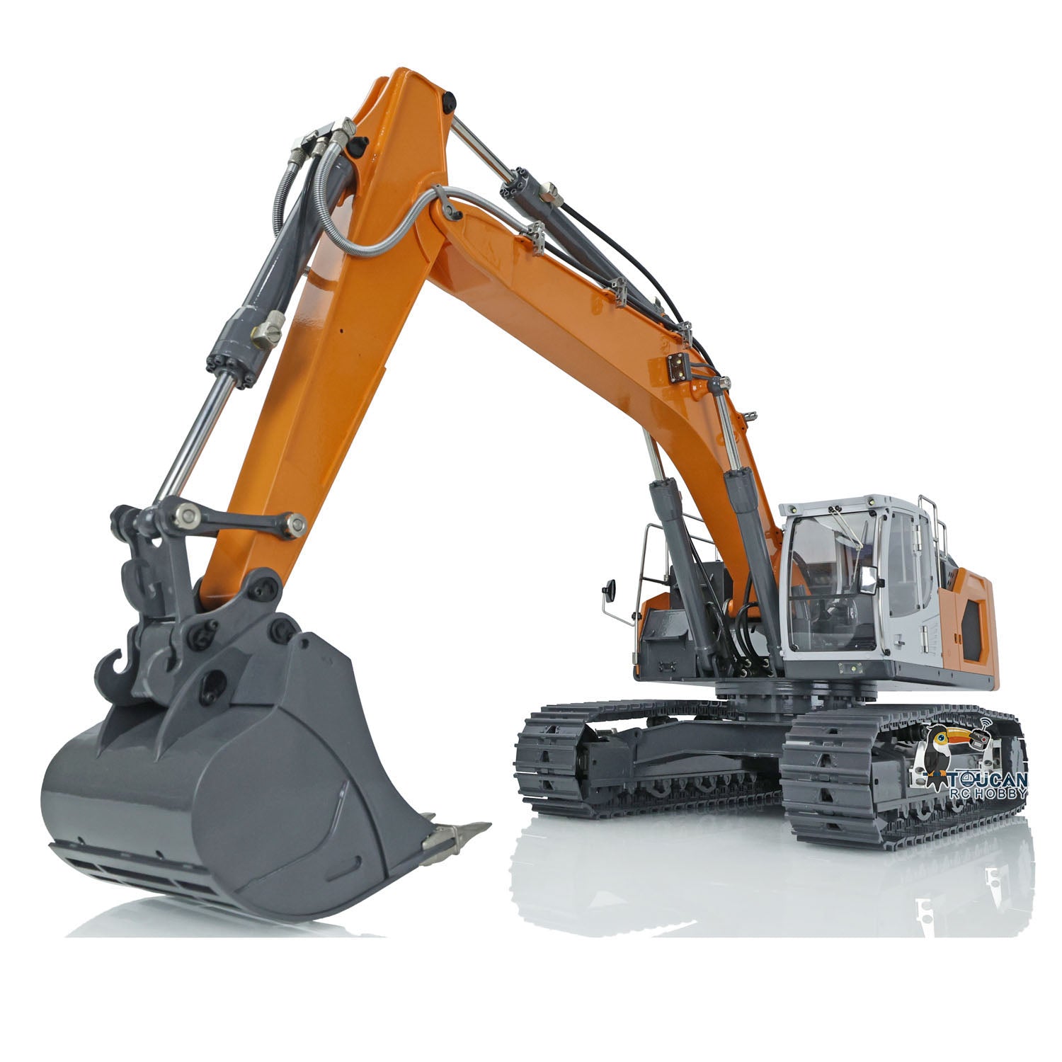 1:14 Scale RC Hydraulic Excavator Toy - Metal Construction Vehicle with Radio Control, L945 RTR Model, Battery & Transmitter Included - Perfect for Kids, Collectors & Construction Enthusiasts - Indoor & Outdoor Play, DIY Projects, STEM Learning
