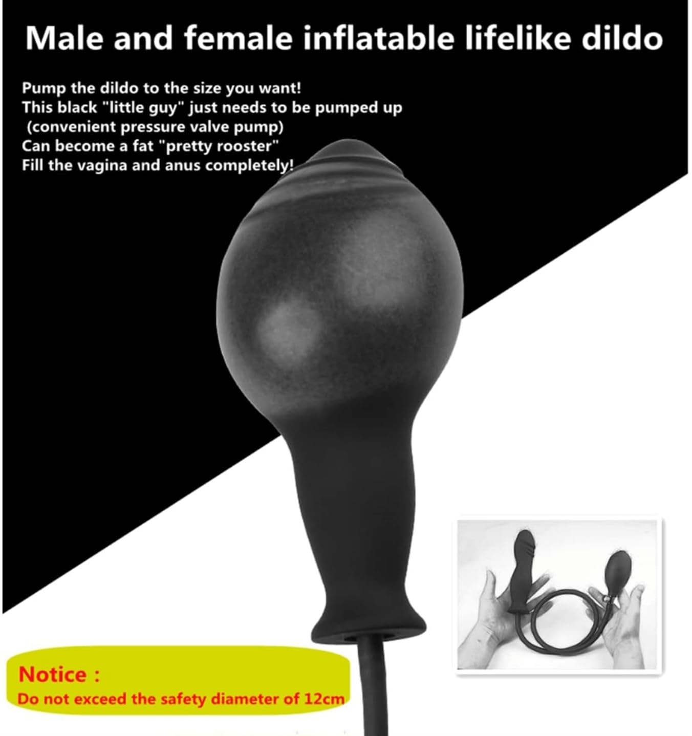 Expandable Inflatable Butt Plug - Detachable Anal Dildo for Adults
