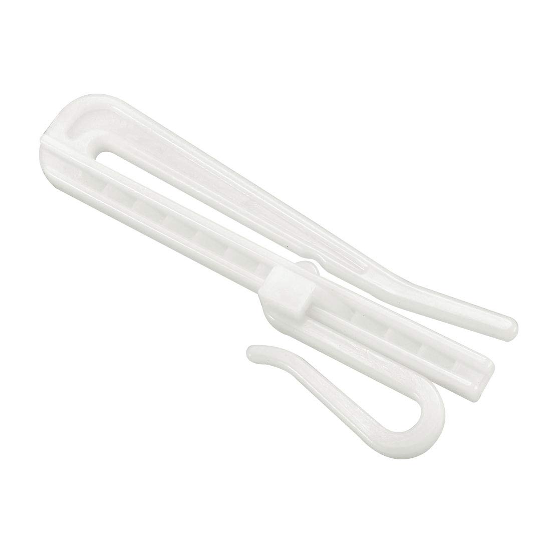 uxcell 30-Pack Adjustable Plastic Curtain Hooks for Pinch Pleat Drapes - Secure Locking Clips for Window, Door & Shower Curtains - Perfect for Home, Office and Hotel Decor