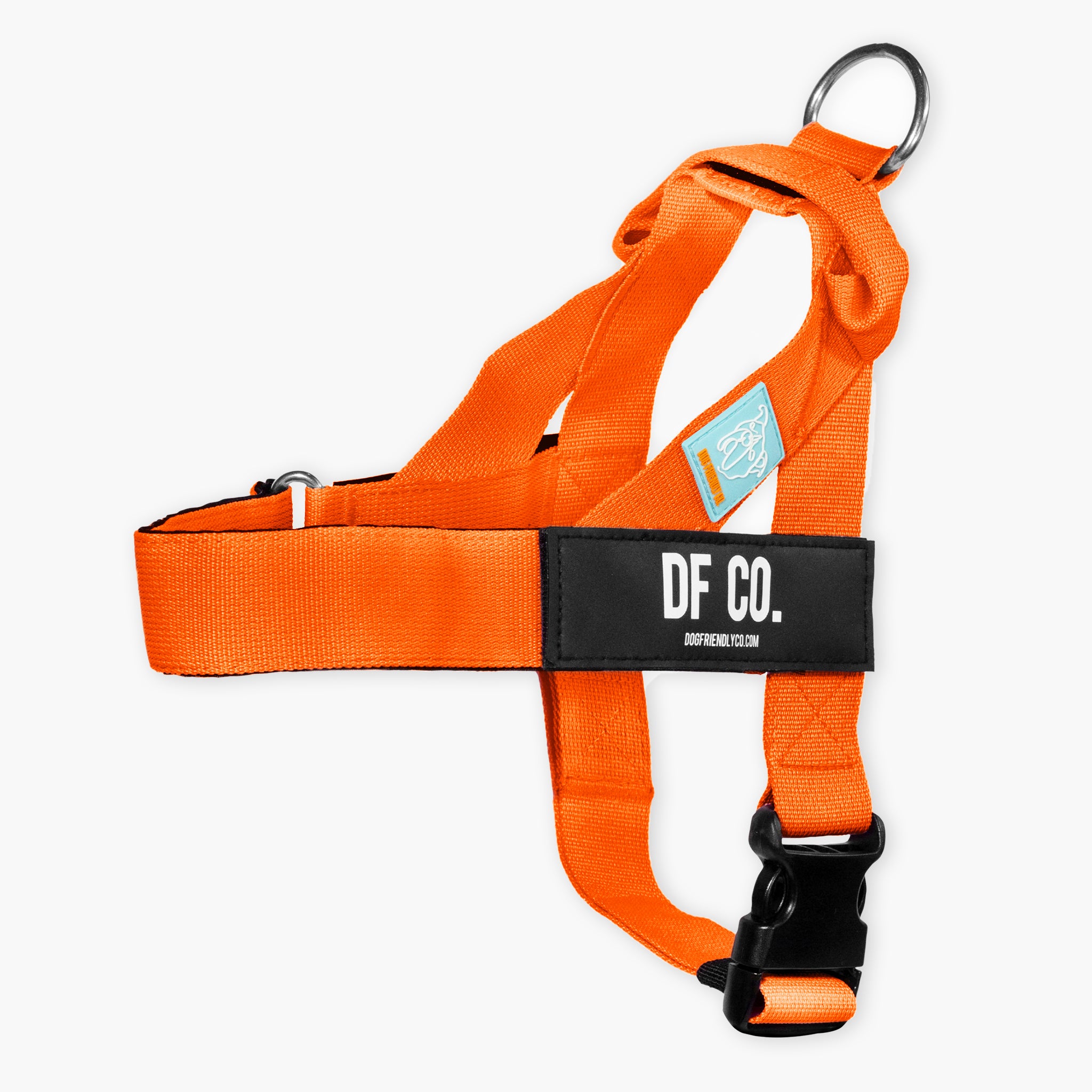 Dog Friendly Co. High Visibility Orange Dog Harness - Reflective & Adjustable for Safety - Perfect for Night Walks, Hiking & Outdoor Adventures