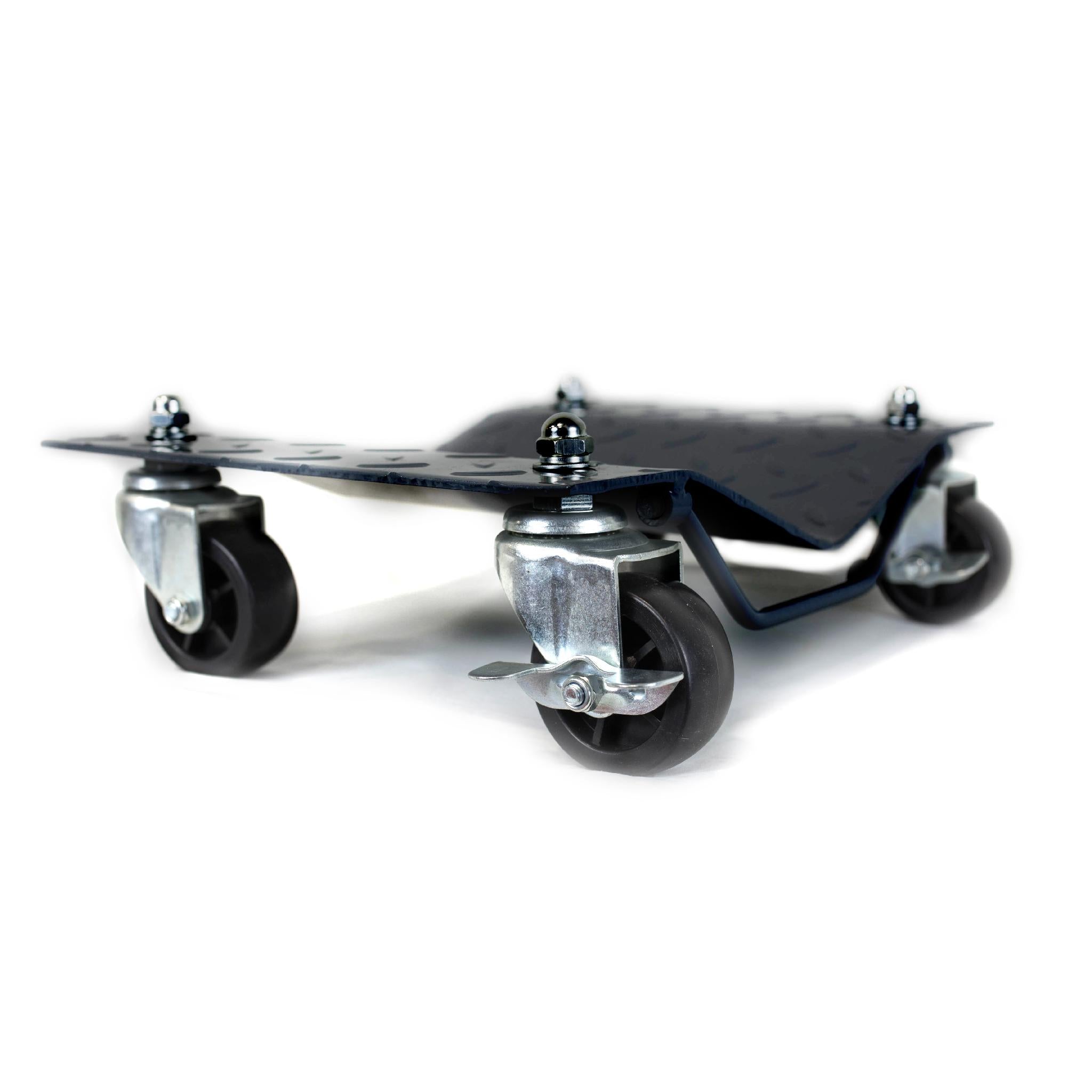 WEN 73017T 3000 LB Capacity Heavy Duty Vehicle Dollies with Brakes - 2 Pack Set for Auto Repair, Garage Storage & Car Maintenance