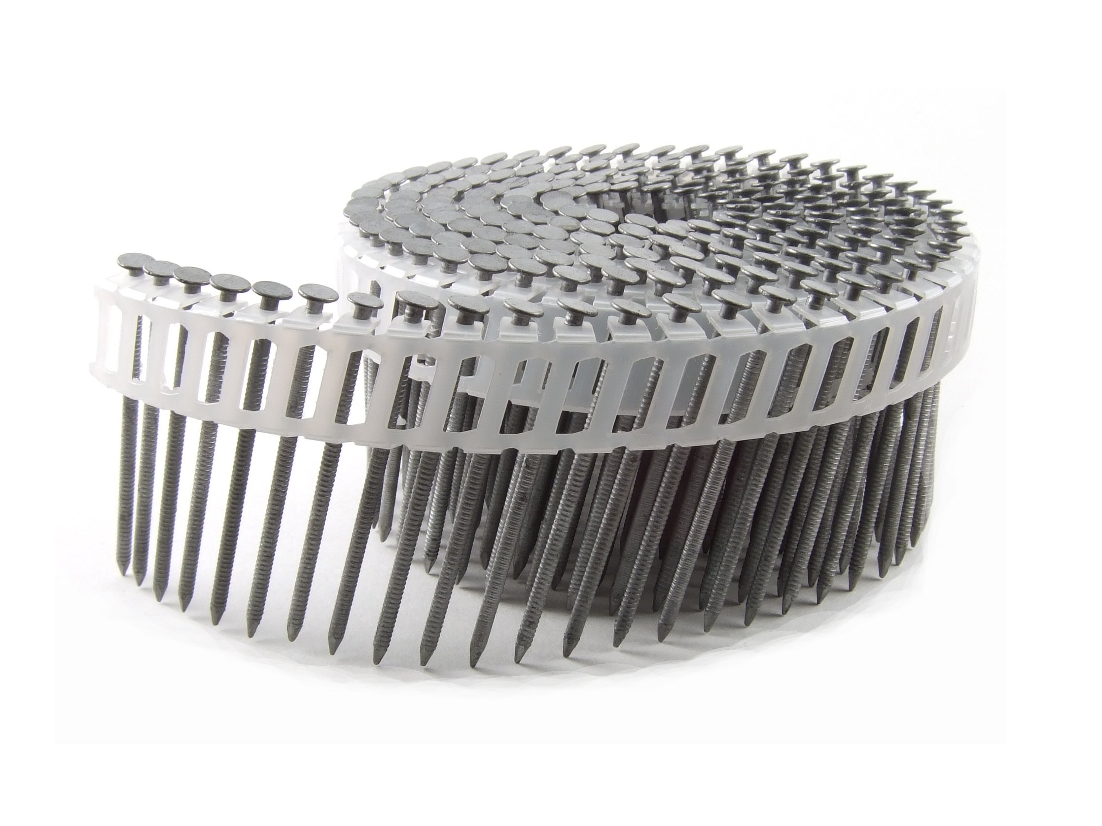 B&C Eagle 2X092HDRPC 2-Inch x 0.092 Hot Dip Galvanized Ring Shank Framing Nails - Plastic Collated Coil (6,000 Nails per Box) - Ideal for Roofing, Decking, and Framing Construction Projects