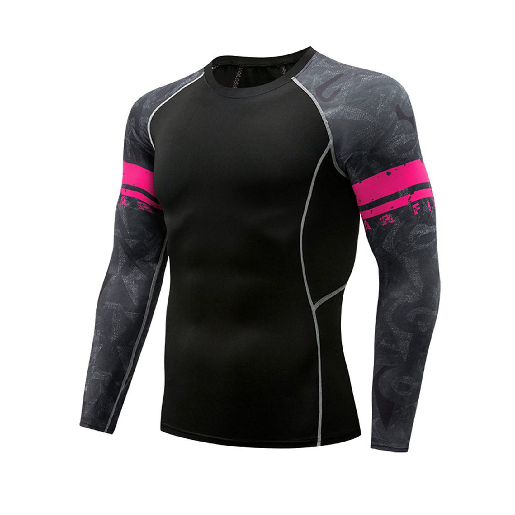 Men's UPF 50+ Long Sleeve Rash Guard Swim Shirt - Sun Protection Athletic Swimwear for Swimming, Surfing & Outdoor Water Sports