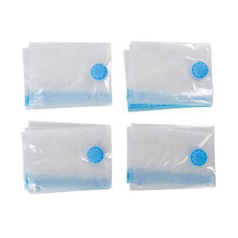 Vacuum Storage Bags for Clothes & Blankets - 4 Pack (700x500mm) | Space Saving Storage Solution | Blue Compression Bags for Travel, Seasonal Clothes & Home Organization