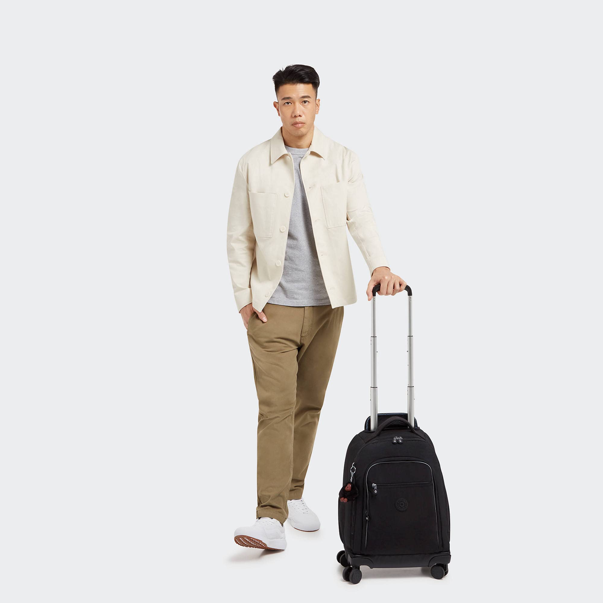 Kipling New Zea 15 Inch Laptop Rolling Backpack - Lightweight Travel Carry-On with Wheels for Business, School & Airplane Use