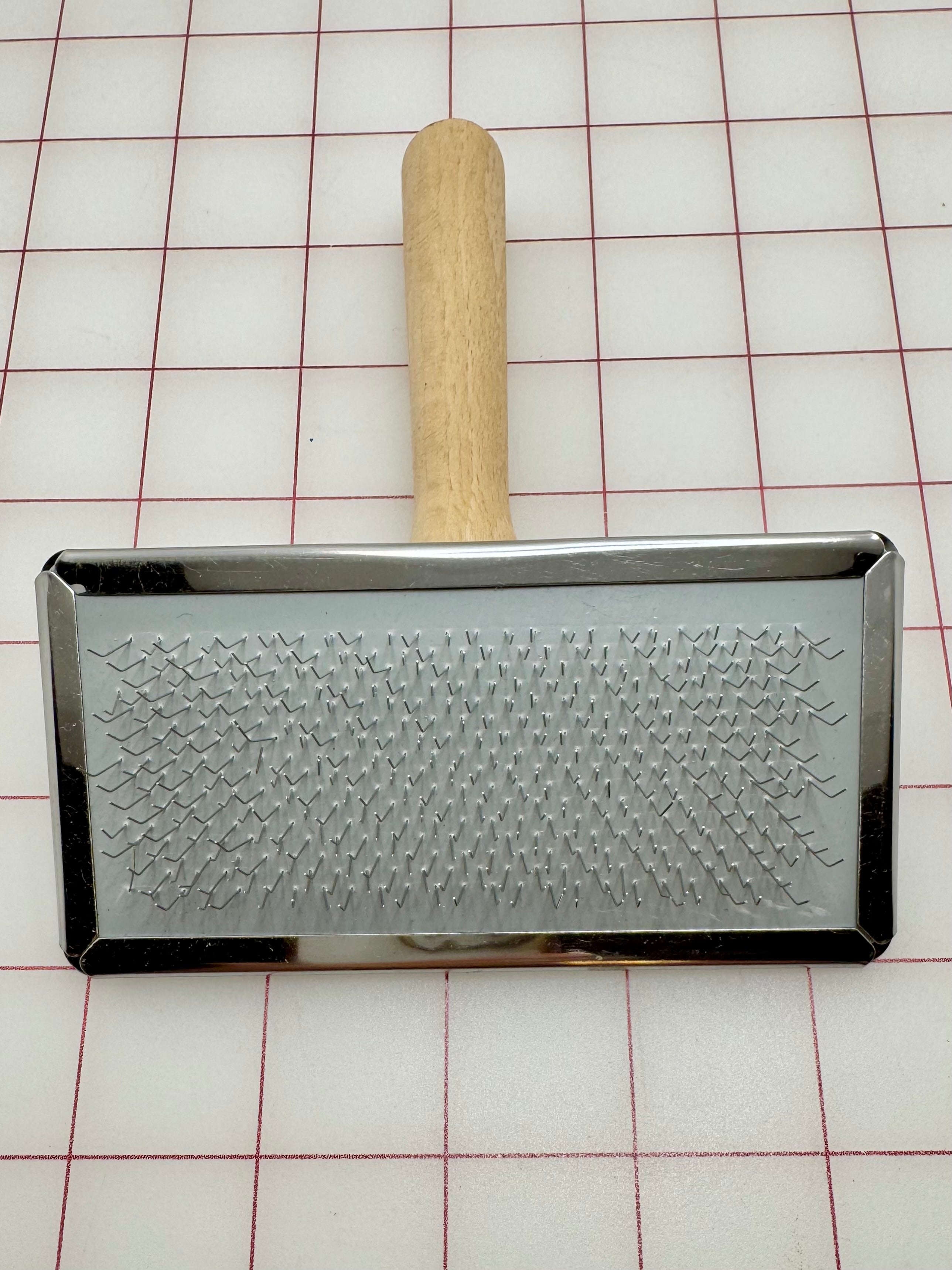 Premium Carding Brush for Wool & Fabrics - Handmade Fiber Prep Tool for Spinning, Felting & DIY Craft Projects