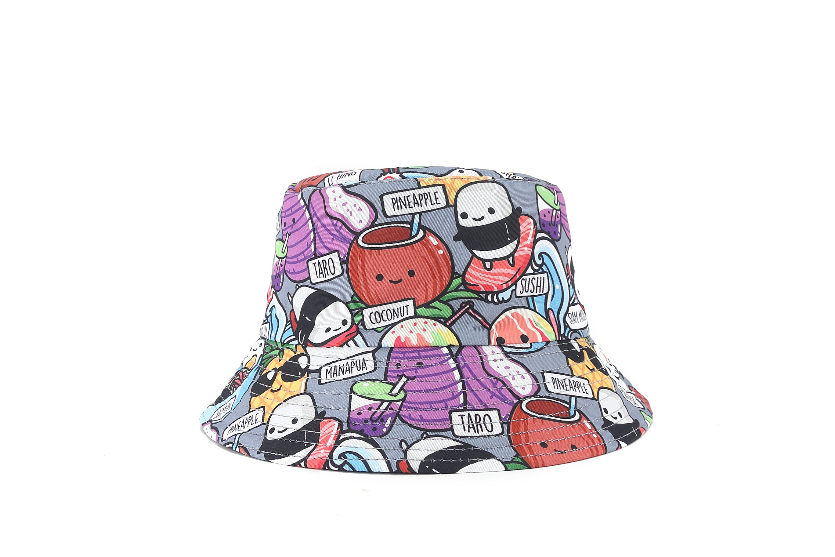 Kids Bucket Hat - Soft & Lightweight Sun Protection for Boys & Girls - Craving Hawaii Grey - Perfect for Beach, Pool & Outdoor Adventures