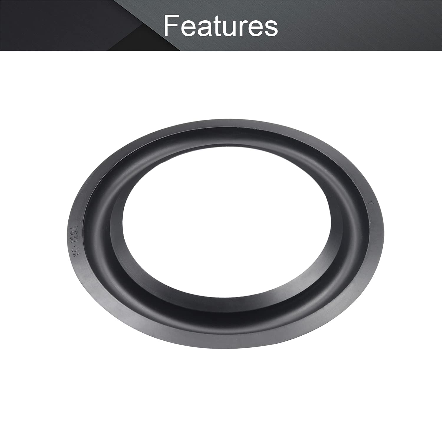 Fielect 6 Inch (155mm) Speaker Rubber Edge Surround Rings - 2 Pack Replacement Parts for Speaker Repair & DIY Projects - Perfect for Home Theater, Car Audio, and Studio Monitor Speakers