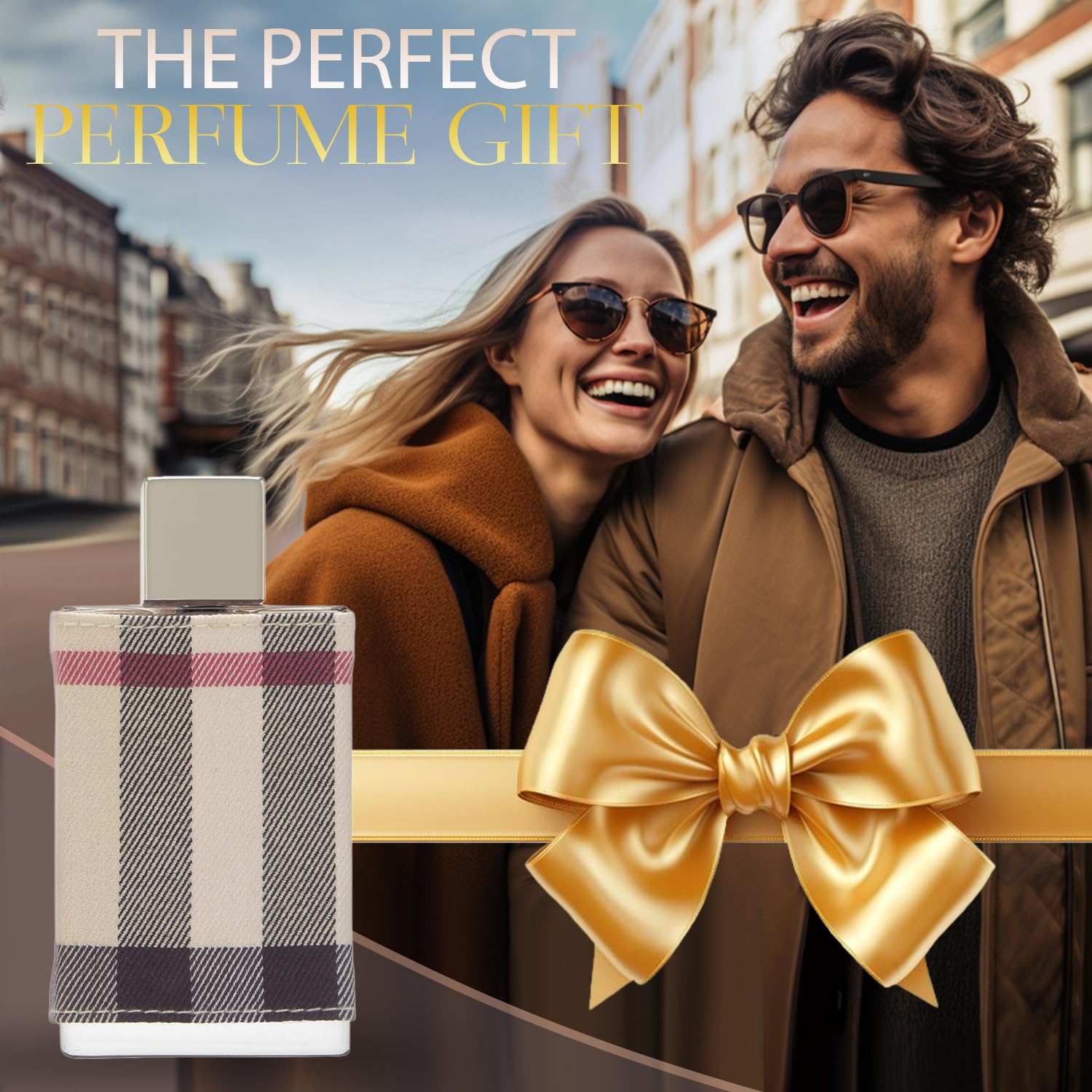 London Eau De Parfum for Women - 3.3 oz Luxury Perfume Spray Gift Set with Black Toiletry Bag & Refillable Bottle | Perfect for Daily Wear, Date Nights & Special Occasions