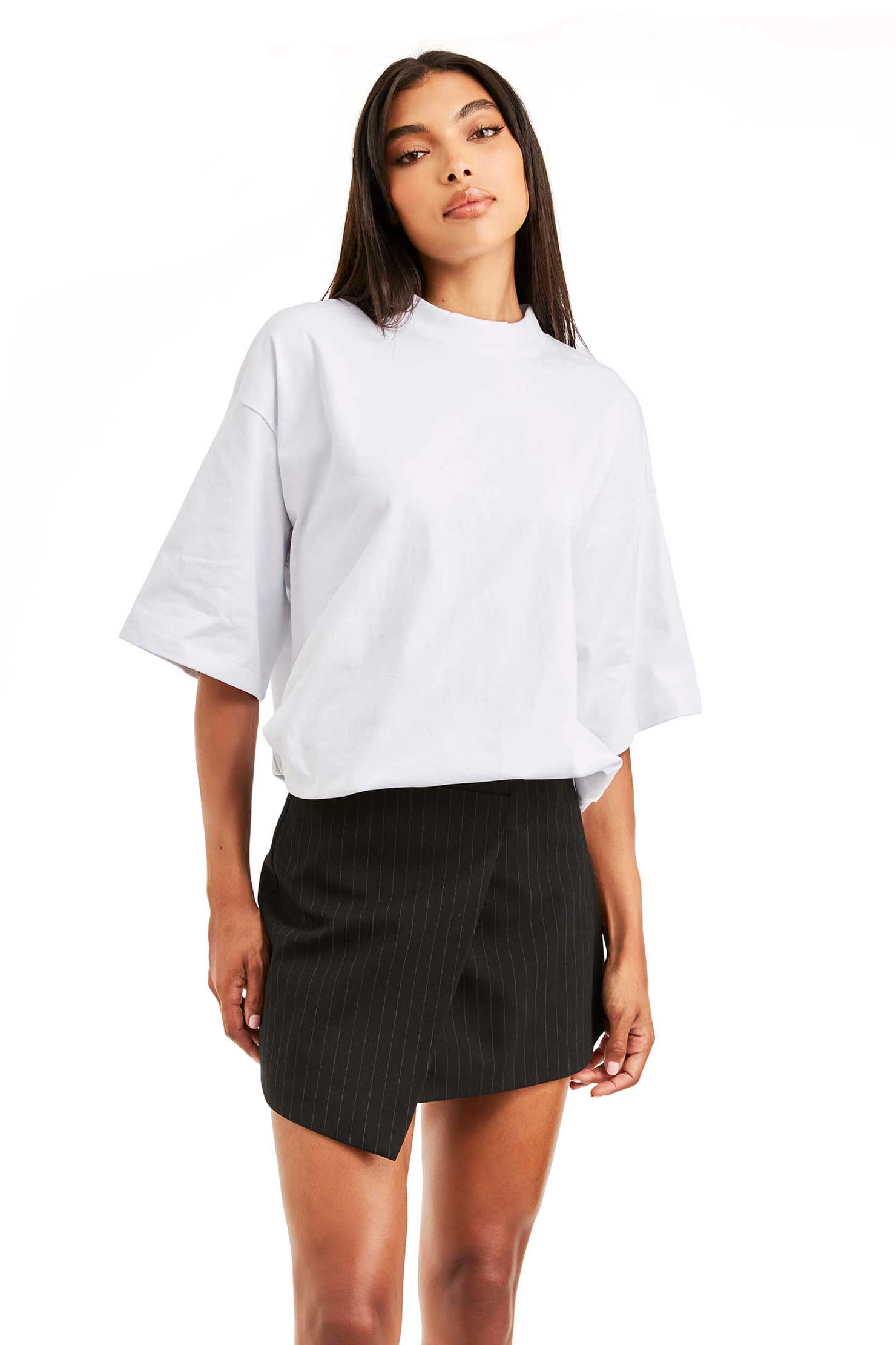 Campbell Black Pinstripe Skort - Stylish and Comfortable Skirt Shorts for Women | Perfect for Golf, Tennis, and Casual Outings