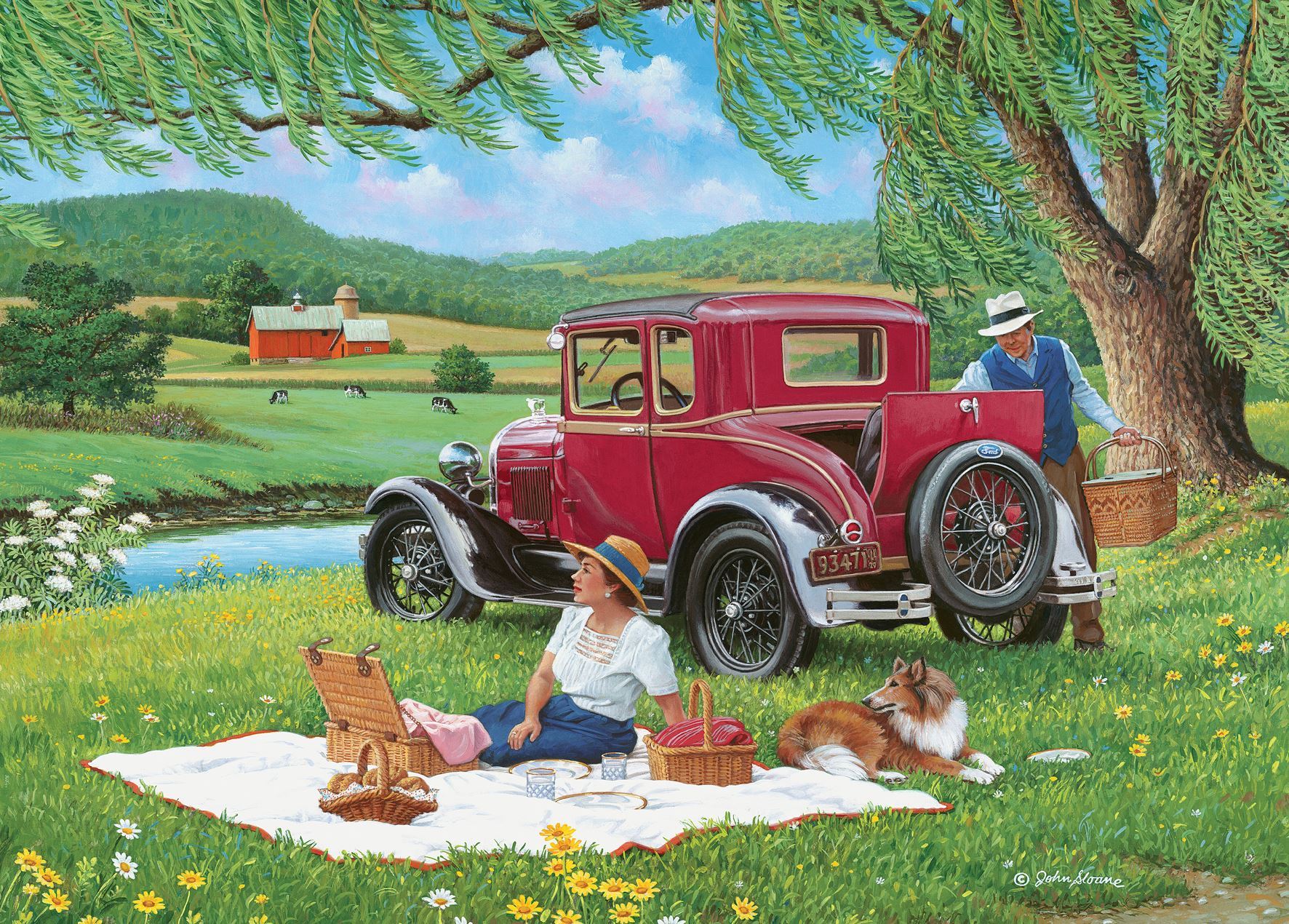 Holdson At One With Nature 1000-Piece Jigsaw Puzzle - Far From The Crowd Scenic Landscape - Perfect for Family Game Night & Stress Relief