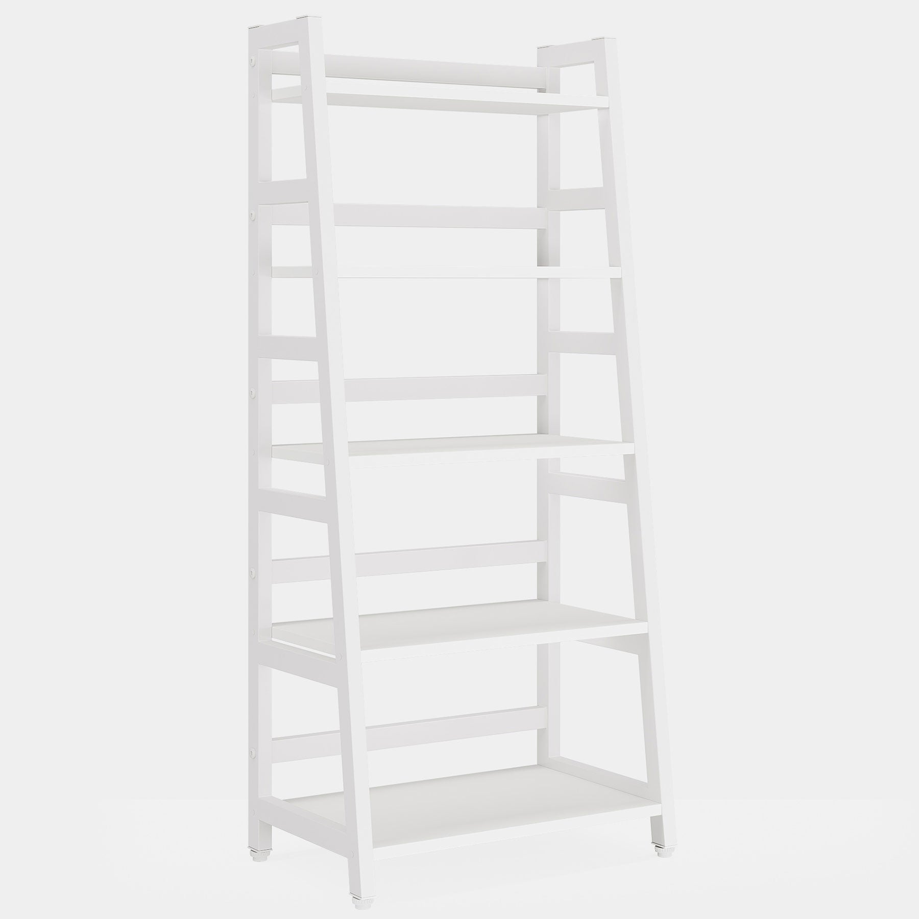 5 Tier Bookshelf - Modern Ladder Bookcase with Storage Shelf, Wooden Display Shelf for Living Room, Bedroom, Home Office - Perfect for Organizing Books, Decor & Storage Needs