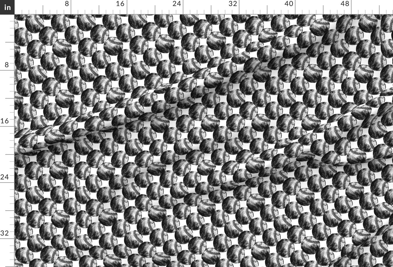 Vintage Baseball Print Minky Fabric - Black & White Sports Team Design Soft Plush Material for Sewing Baby Blankets, Quilt Backing & DIY Projects - Fat Quarter Cuddle Fabric for Cozy Home Decor & Crafts