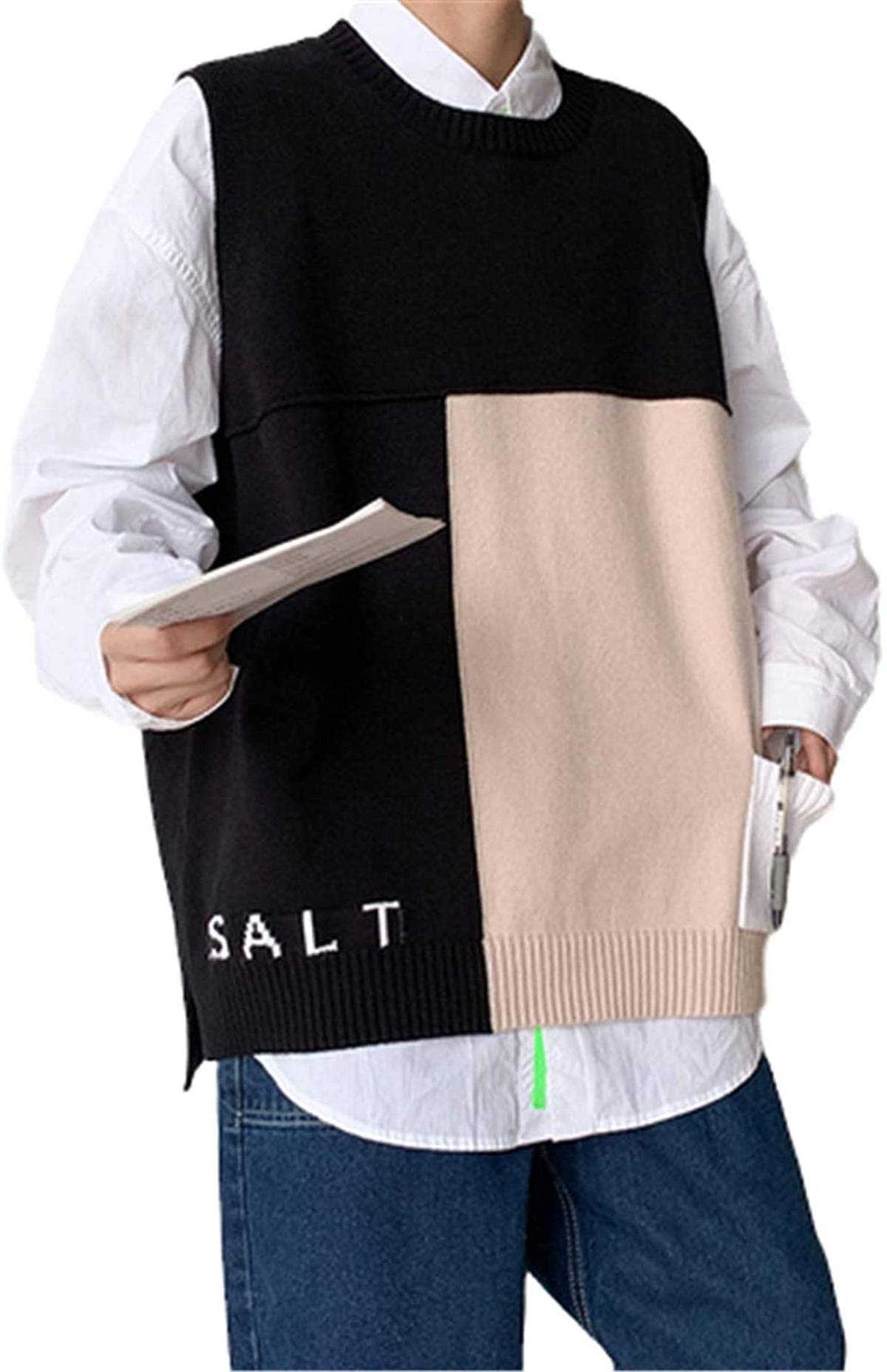 Men's Korean Style Casual Knit Vest Sweater - Loose Fit Pullover Jumper for Autumn & Winter | Perfect for Layering, Office Wear & Casual Outfits