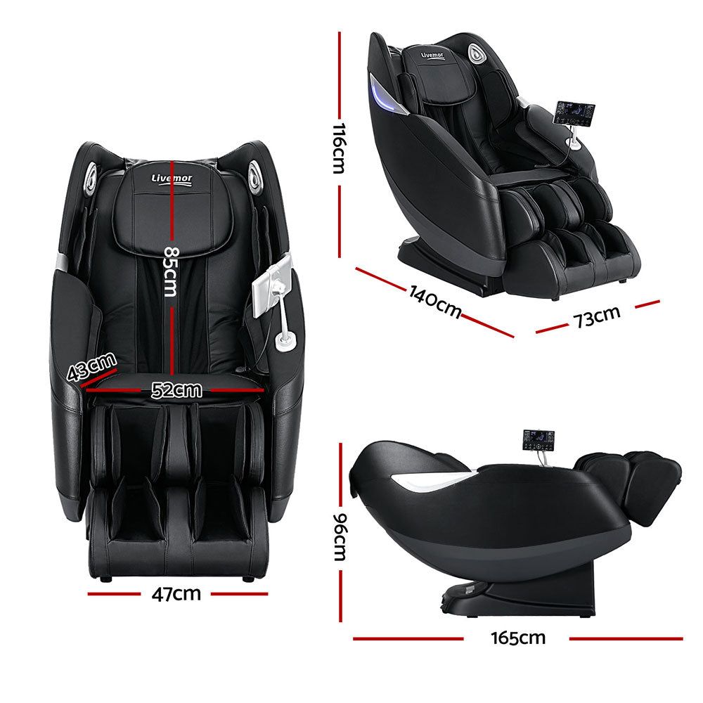 Livemor 3D Electric Massage Chair Recliner with Full Body Shiatsu Massage - Perfect for Home, Office & Relaxation Therapy