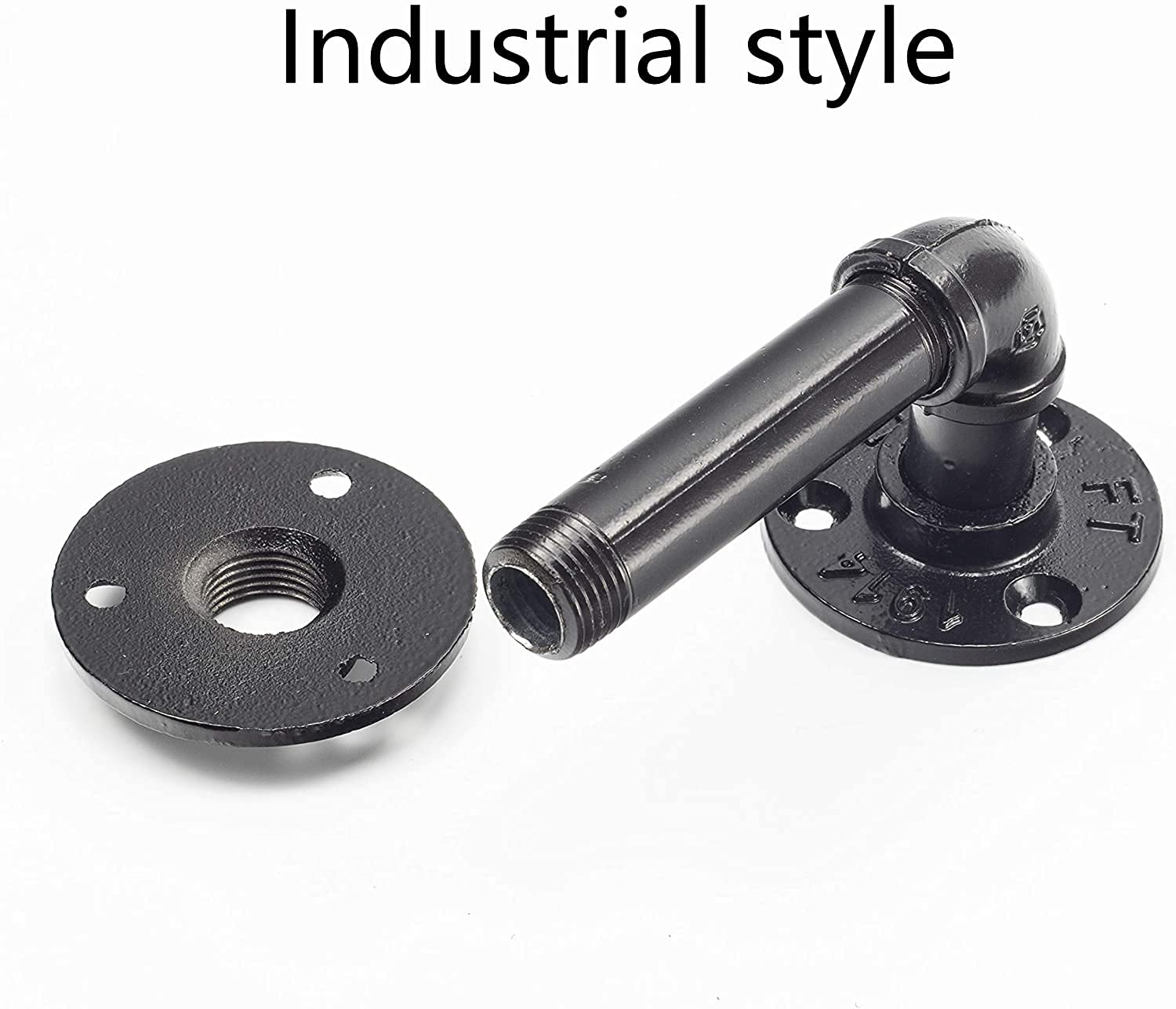 Heavy Duty Black Steel Shelf Bracket Set of 4 - Decorative Corner Brace for Wall Shelves & Floating Shelves - Includes Screws - Perfect for Home Office, Garage Storage & Kitchen Organization
